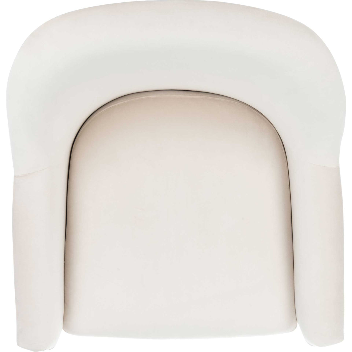 Brendan Mid Century Arm Chair Ivory/Brass