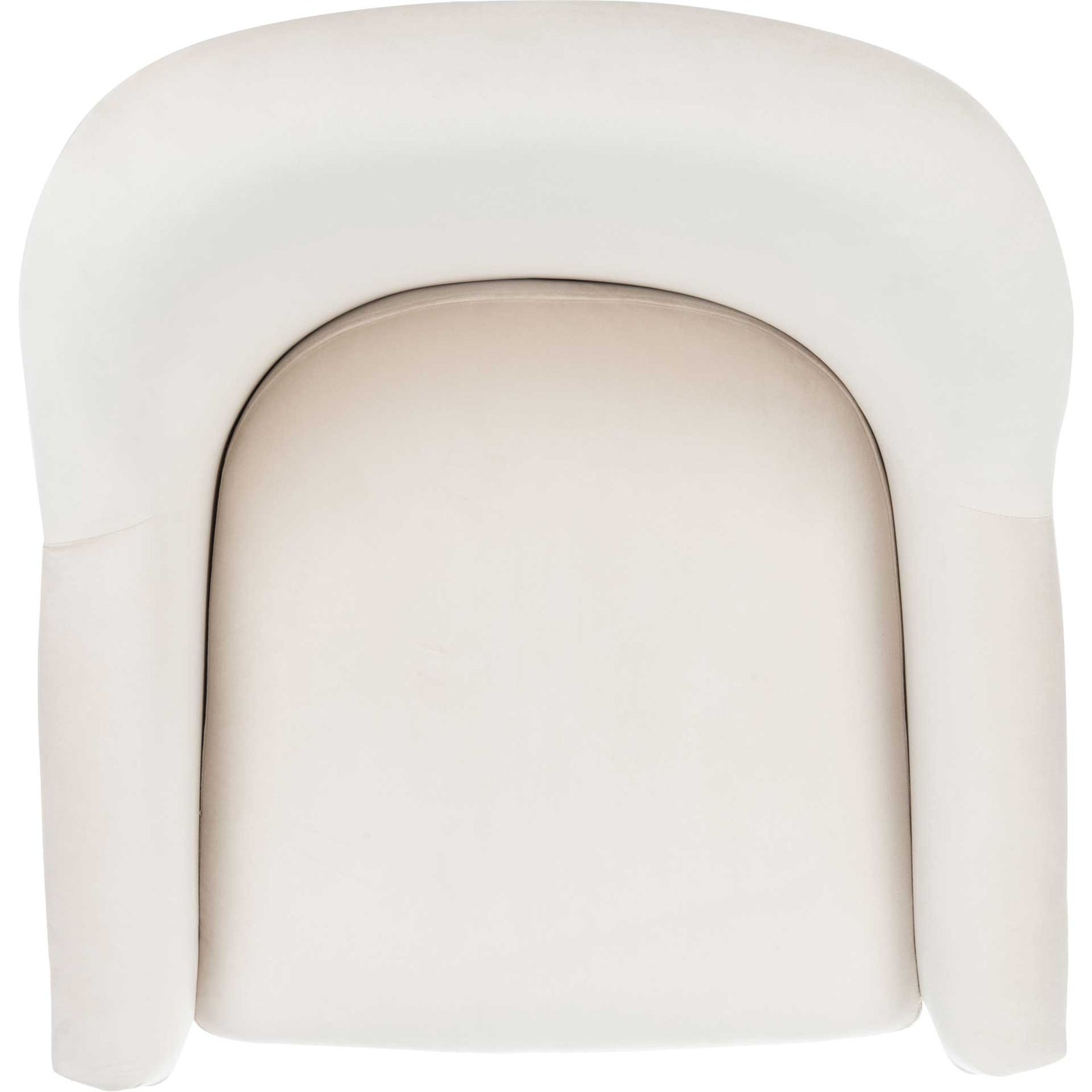 Brendan Mid Century Arm Chair Ivory/Brass