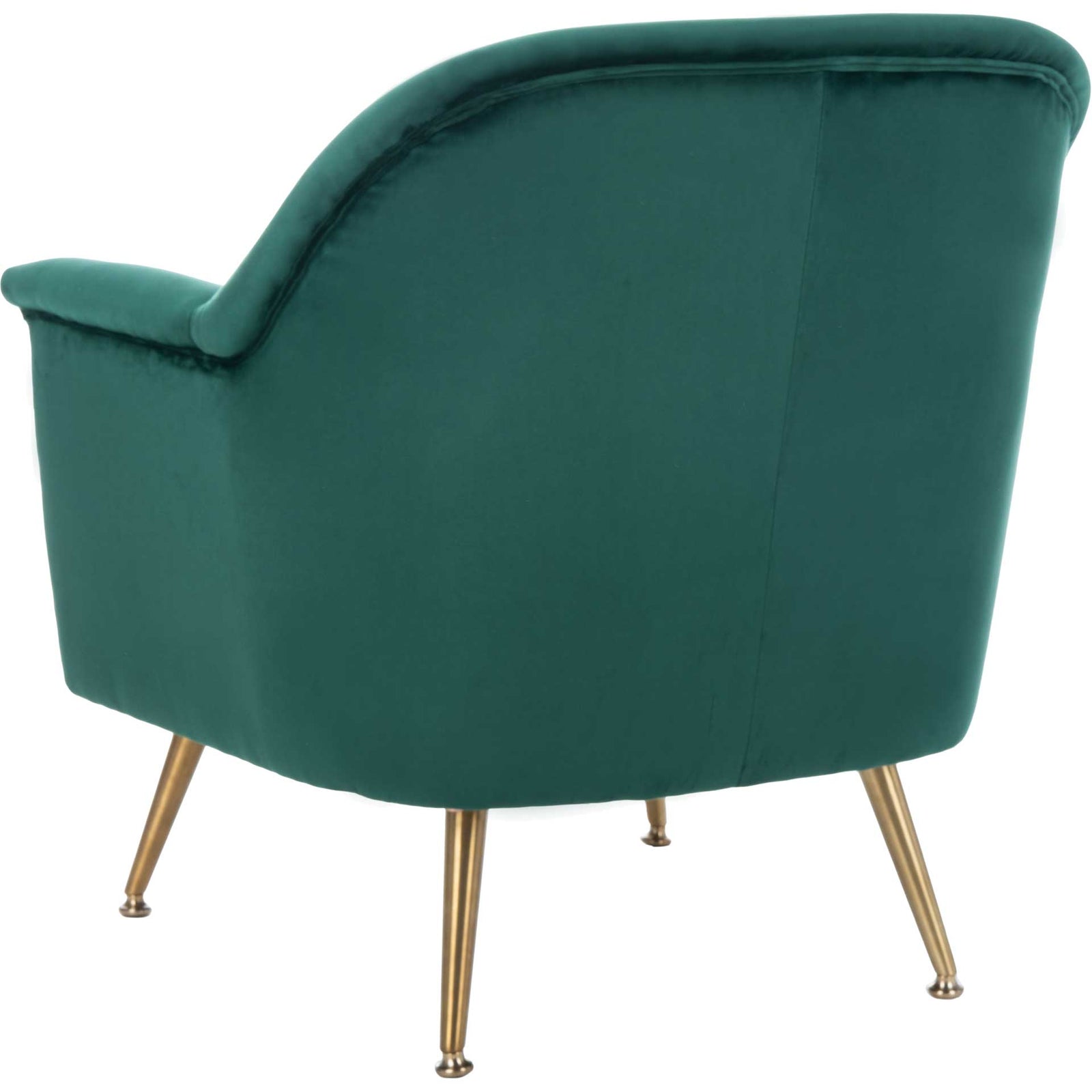 Brendan Mid Century Arm Chair Emerald/Brass