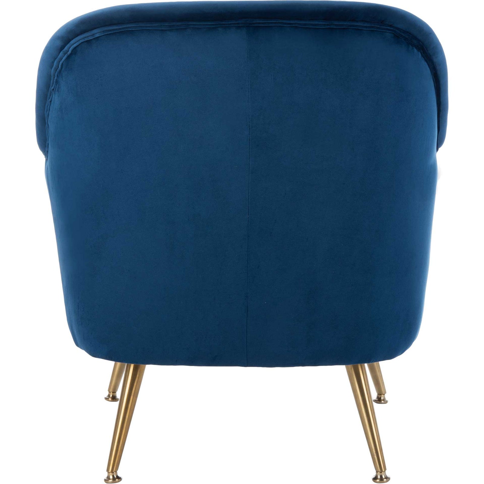 Brendan Mid Century Arm Chair Navy/Brass