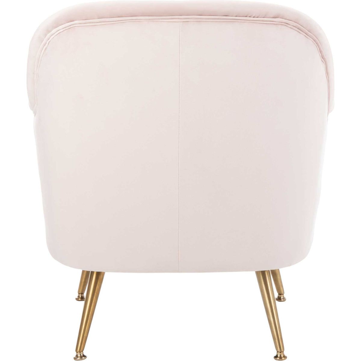 Brendan Mid Century Arm Chair Blush Pink/Brass