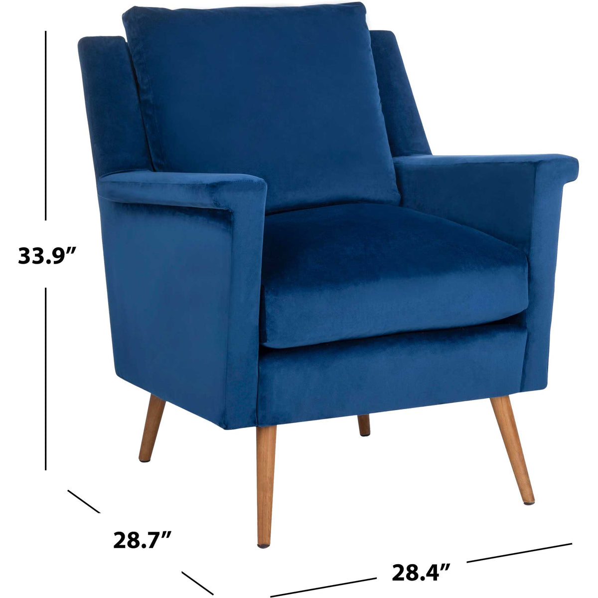 Aspen Mid Century Arm Chair Navy/Natural