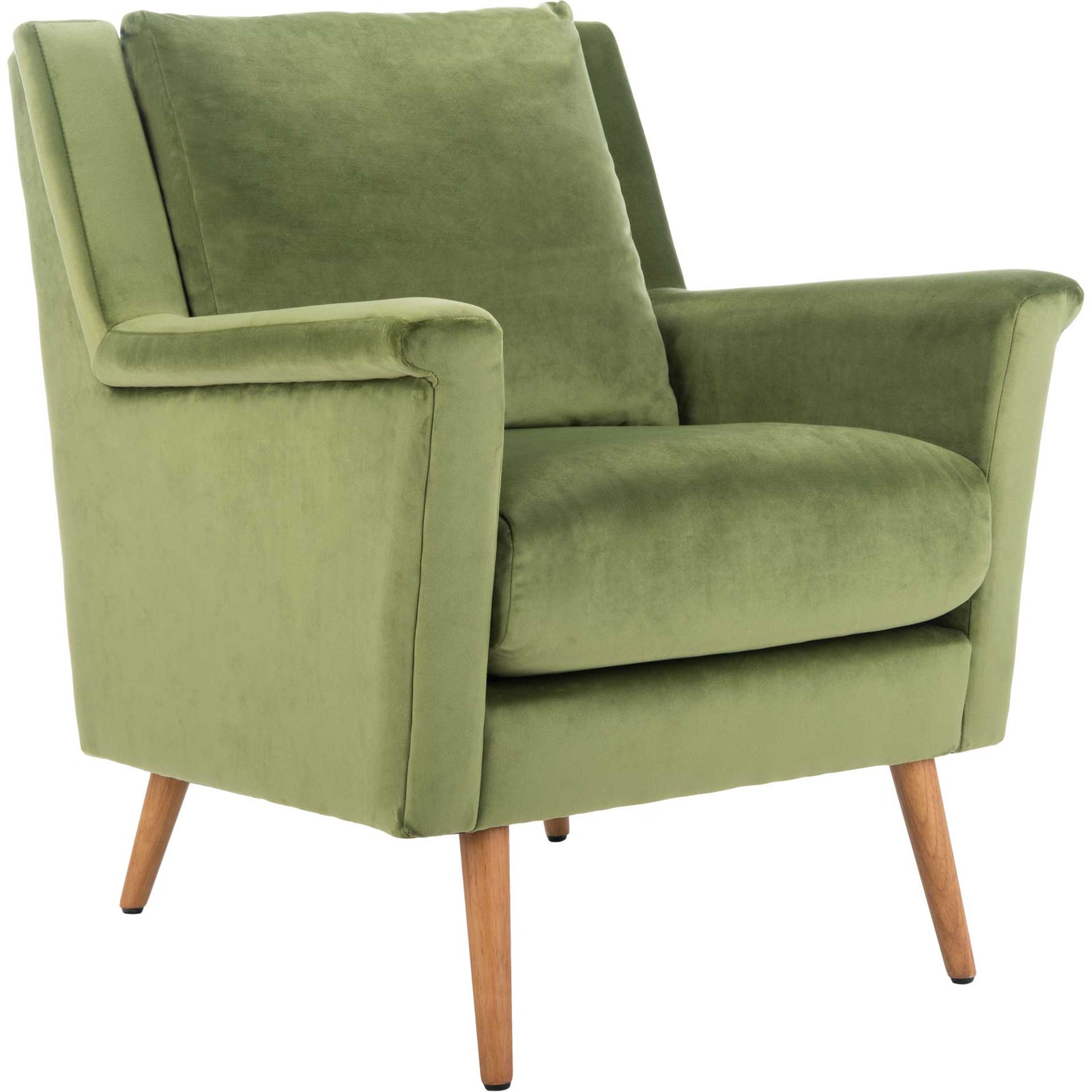 Aspen Mid Century Arm Chair Olive/Natural