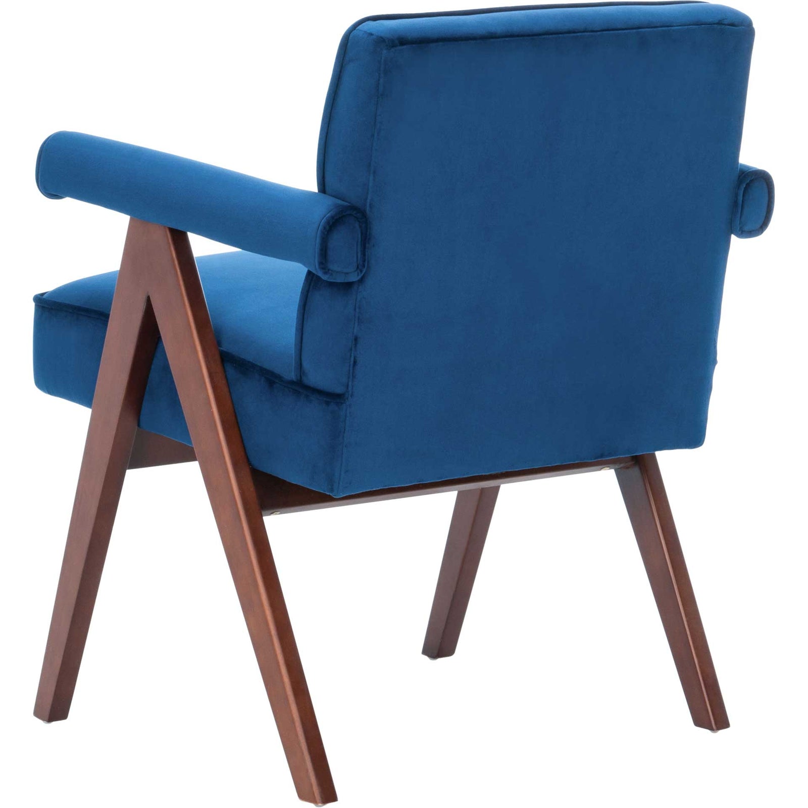 Sunflower Mid Century Arm Chair Navy/Walnut