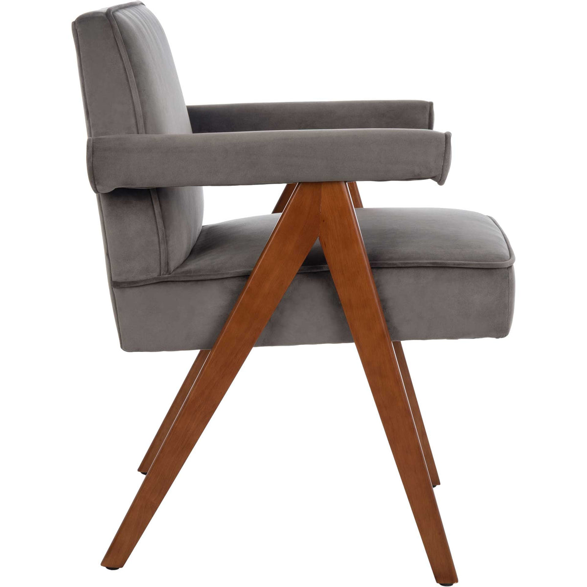 Sunflower Mid Century Arm Chair Gray/Walnut