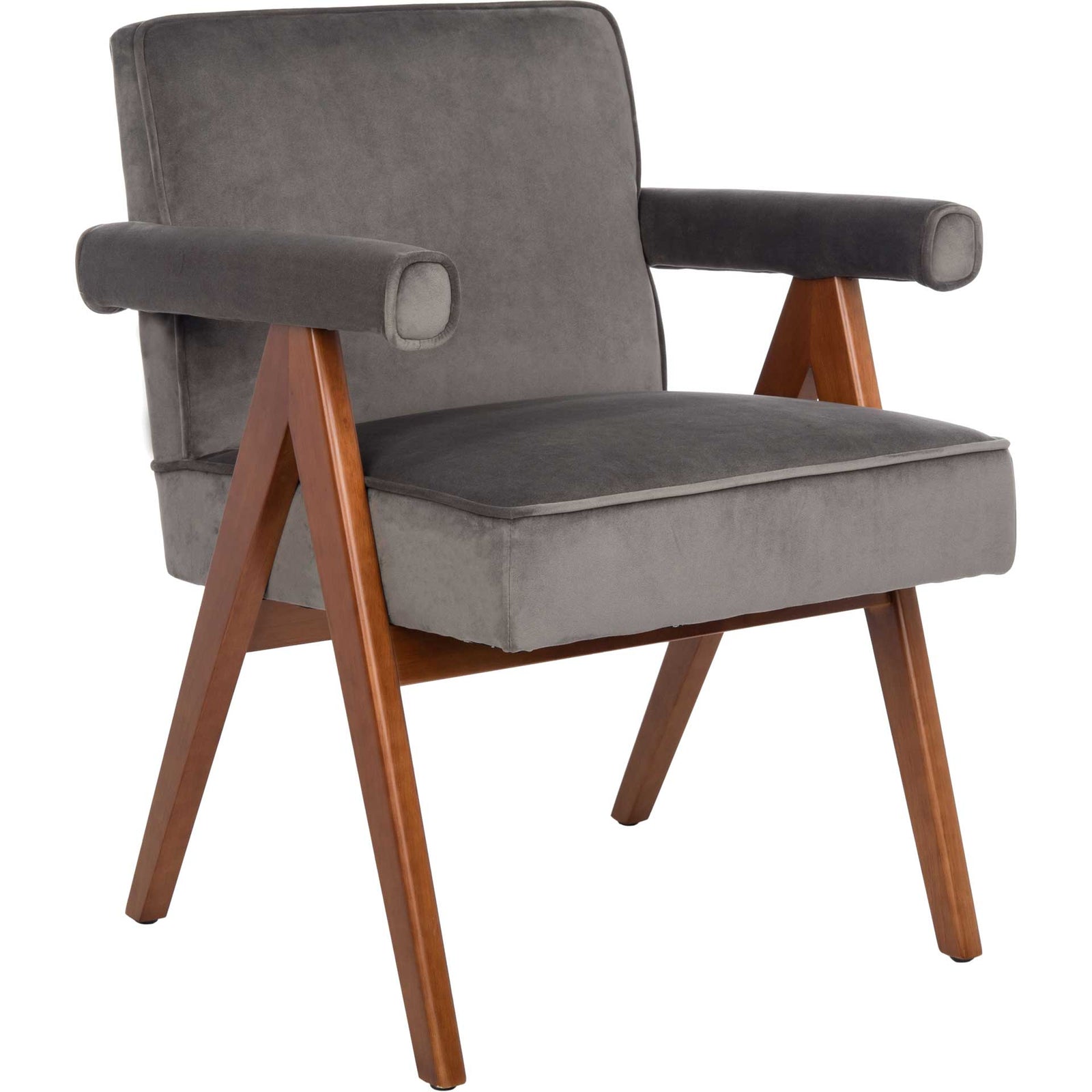 Sunflower Mid Century Arm Chair Gray/Walnut