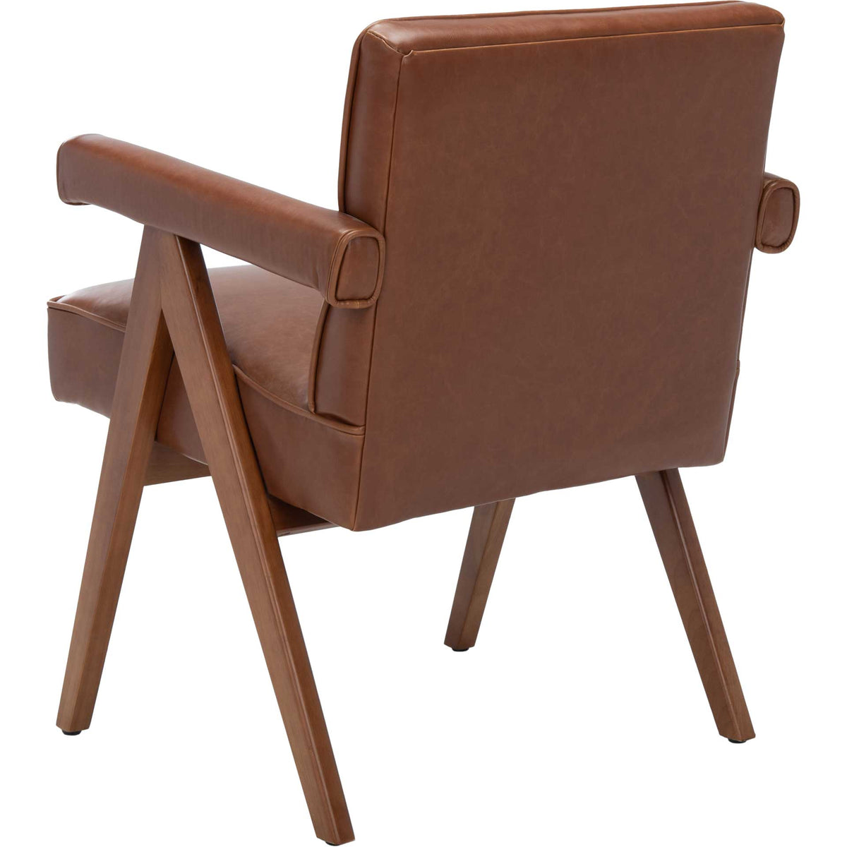 Sunflower Mid Century Arm Chair Cognac/Walnut