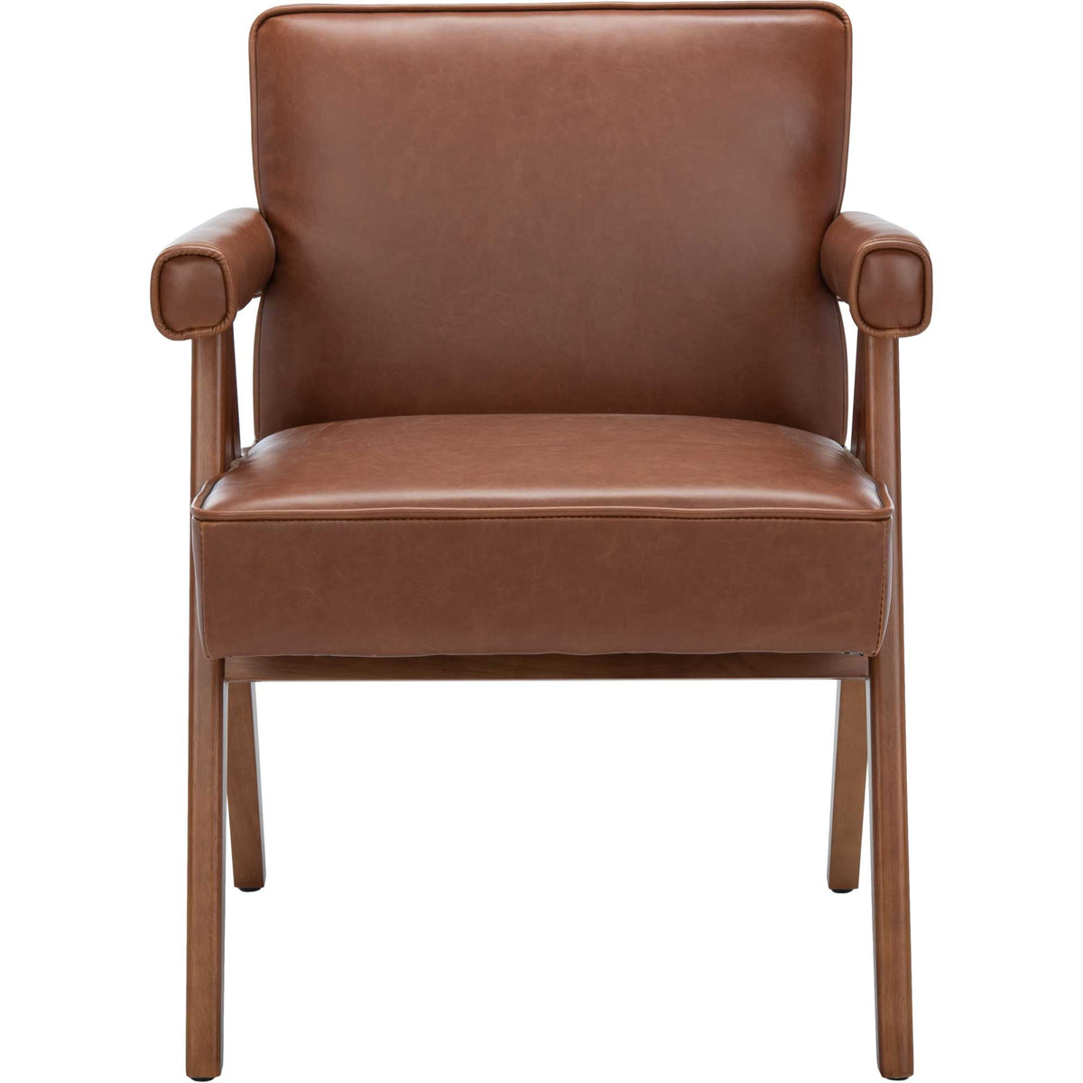 Sunflower Mid Century Arm Chair Cognac/Walnut