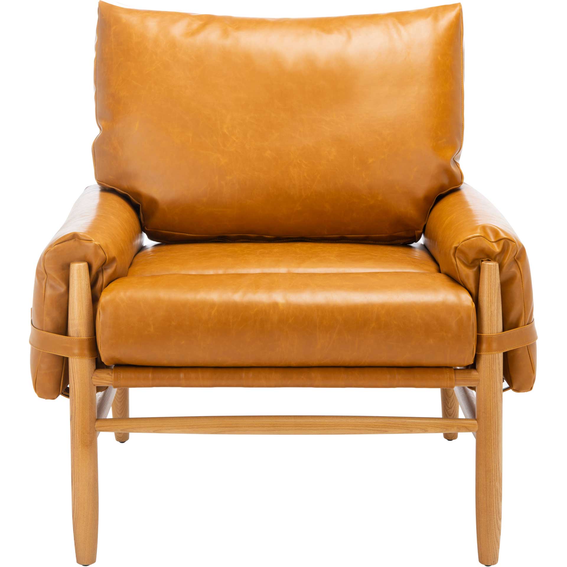 Osamu Mid Century Arm Chair Caramel/Natural