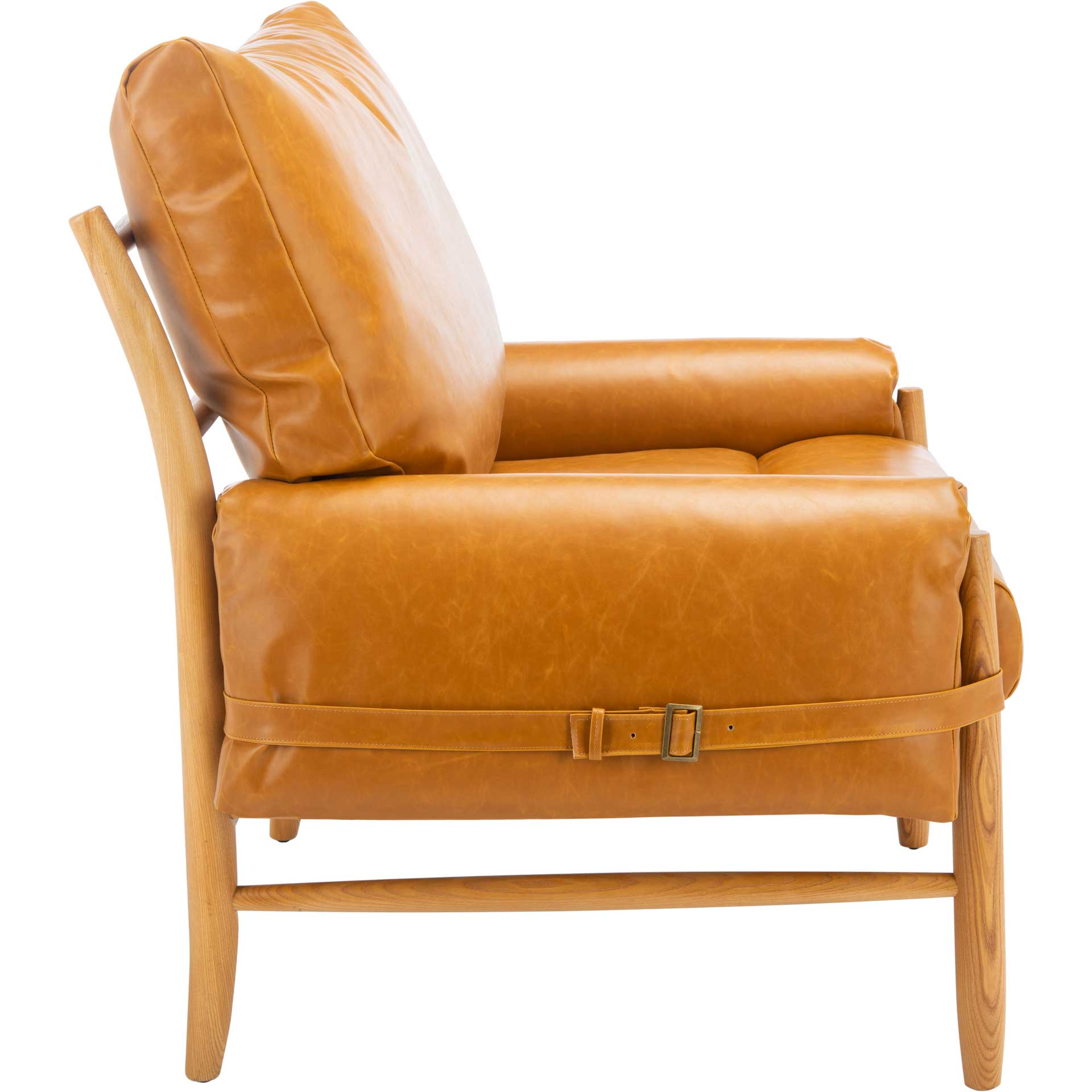 Osamu Mid Century Arm Chair Caramel/Natural