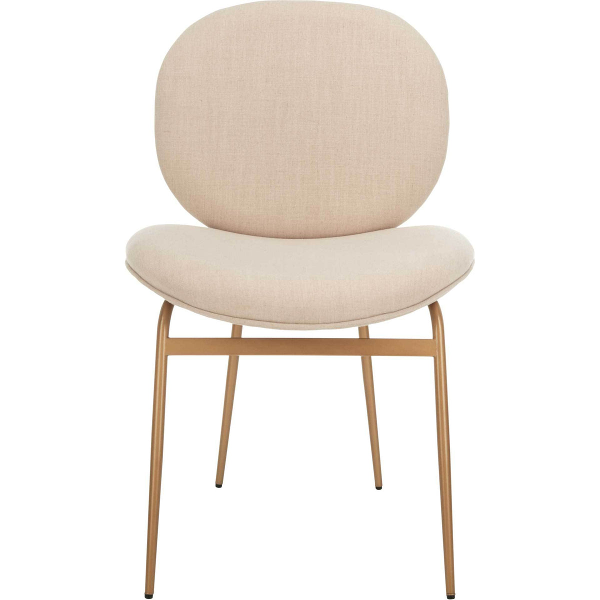 Jorden Round Side Chair Beige/Gold (Set of 2)