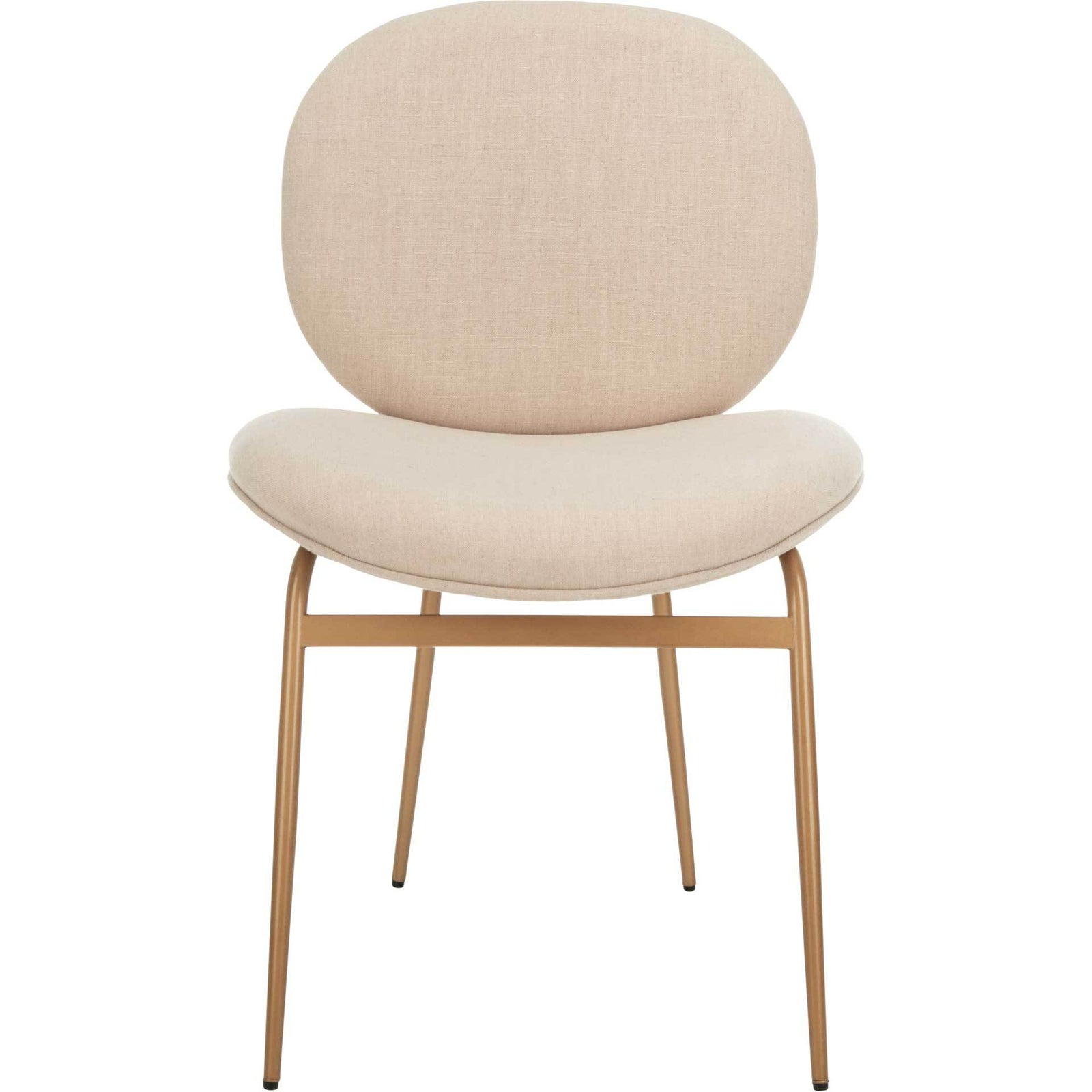 Jorden Round Side Chair Beige/Gold (Set of 2)