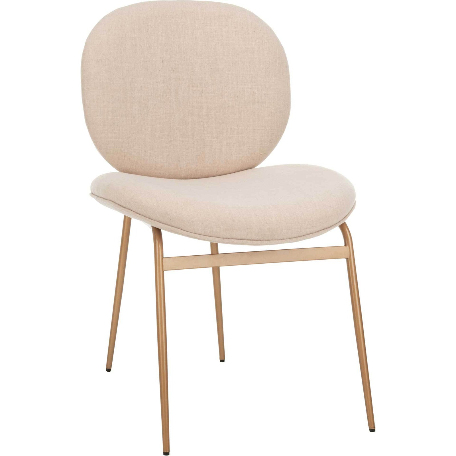 Jorden Round Side Chair Beige/Gold (Set of 2)