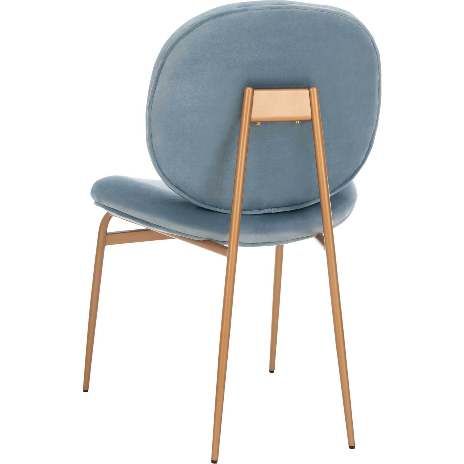 Jorden Round Side Chair Slate Blue/Gold (Set of 2)