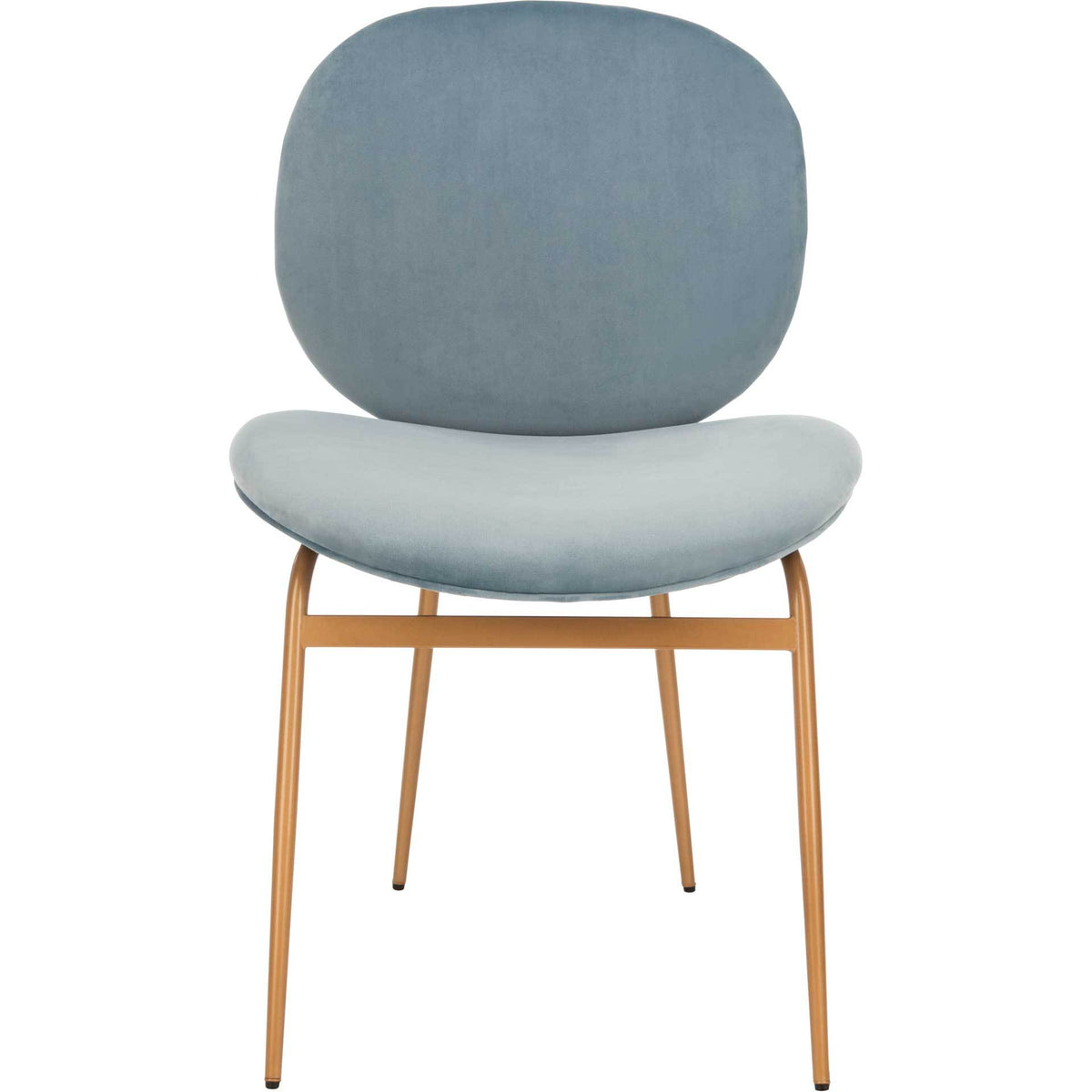 Jorden Round Side Chair Slate Blue/Gold (Set of 2)