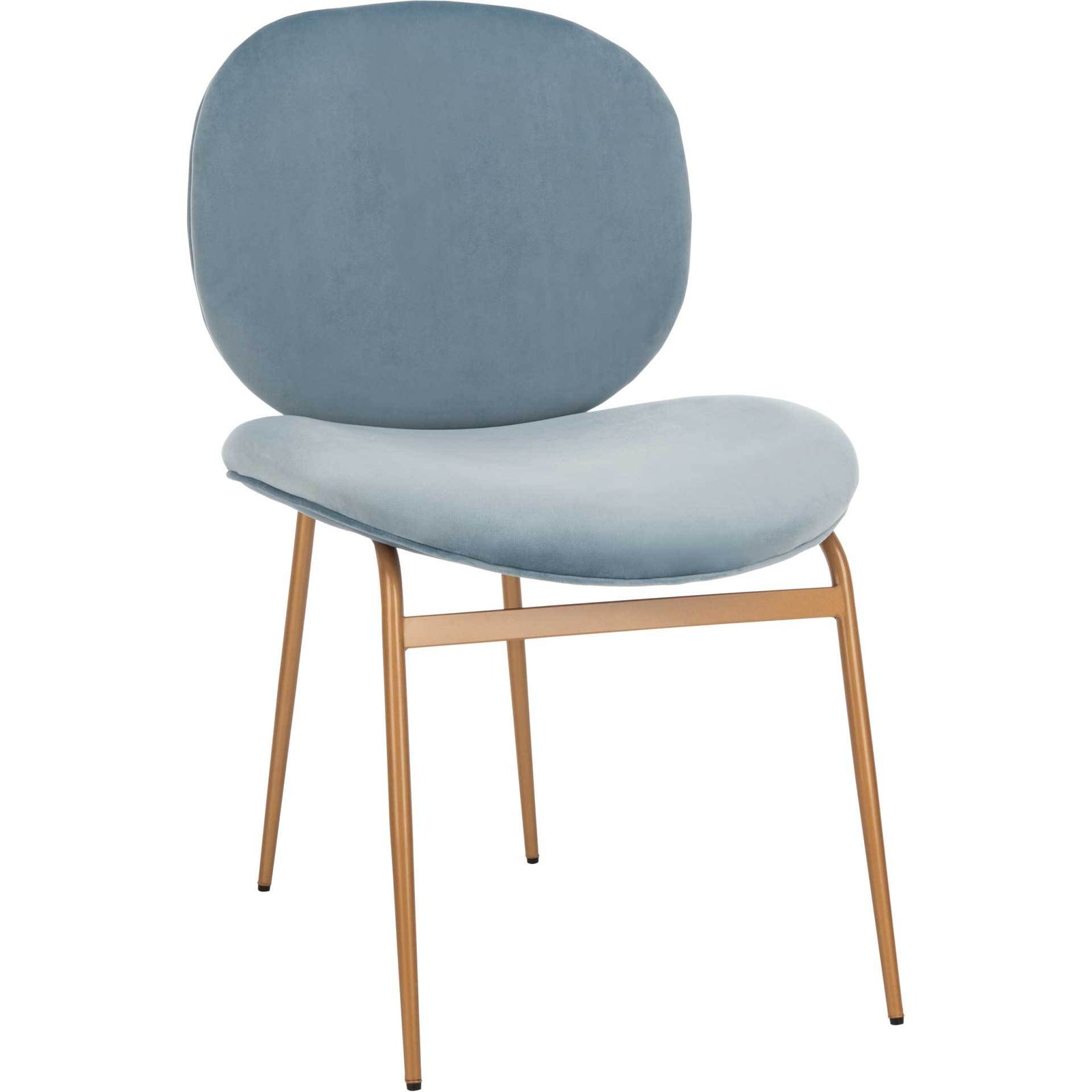 Jorden Round Side Chair Slate Blue/Gold (Set of 2)