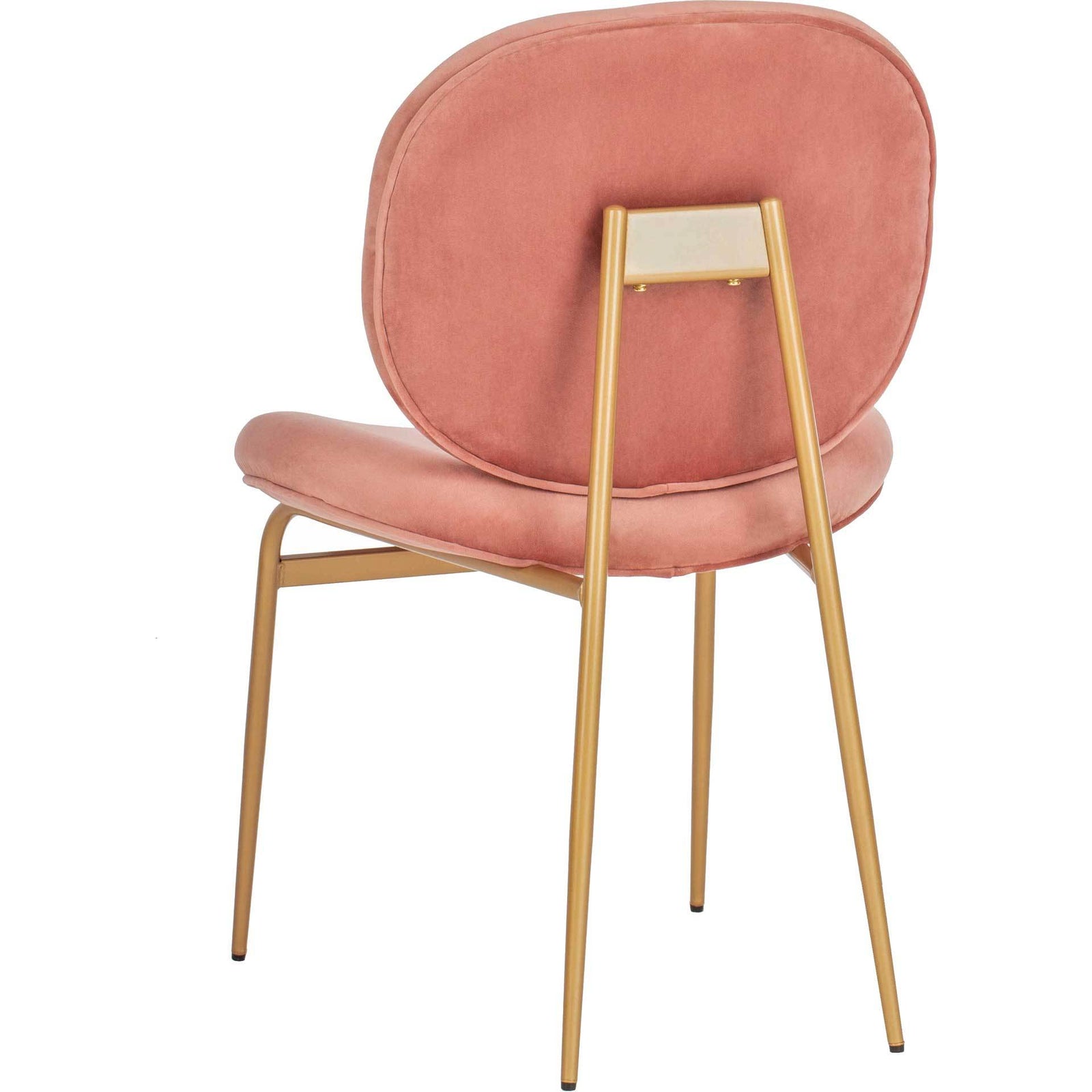 Jorden Round Side Chair Dusty Rose/Gold (Set of 2)
