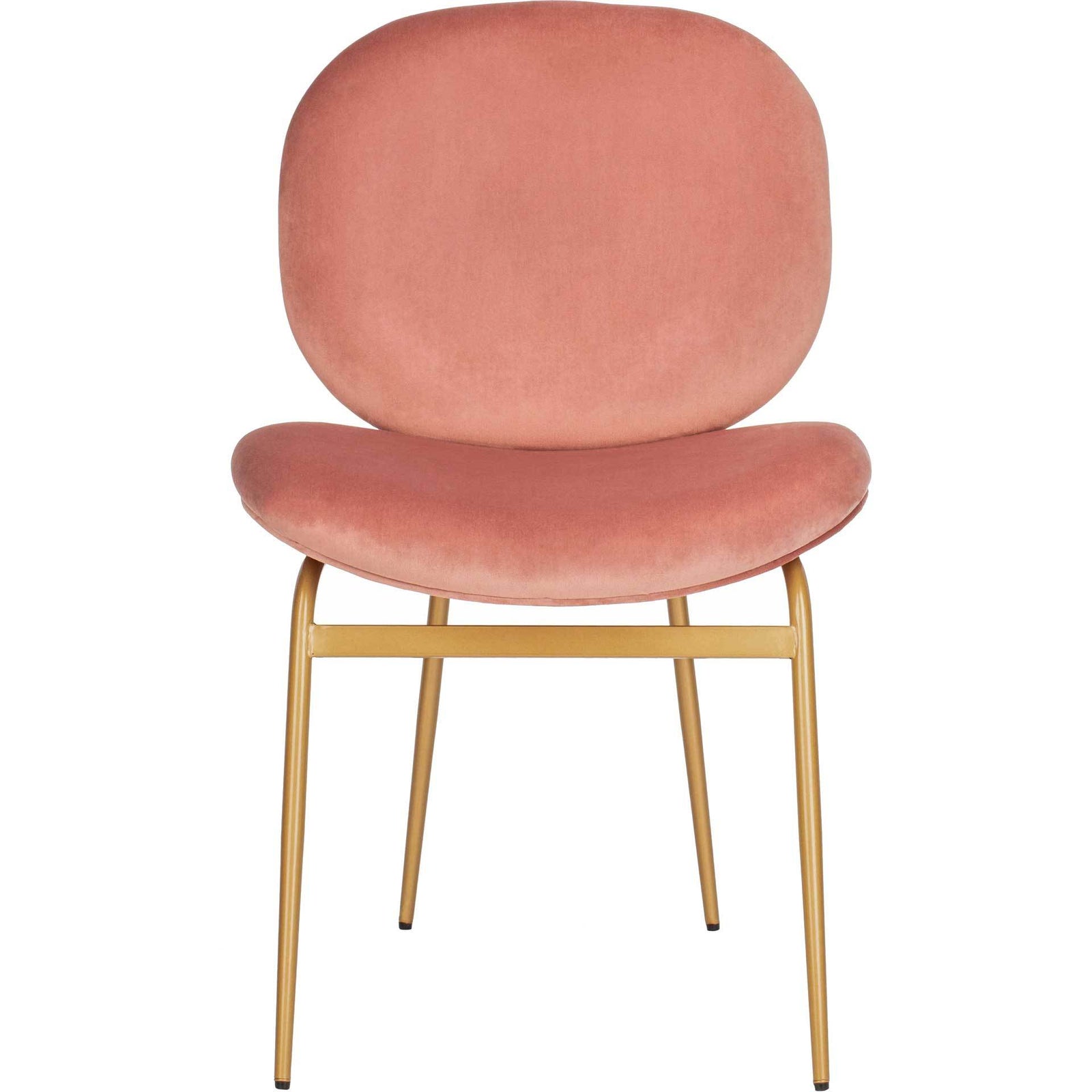 Jorden Round Side Chair Dusty Rose/Gold (Set of 2)