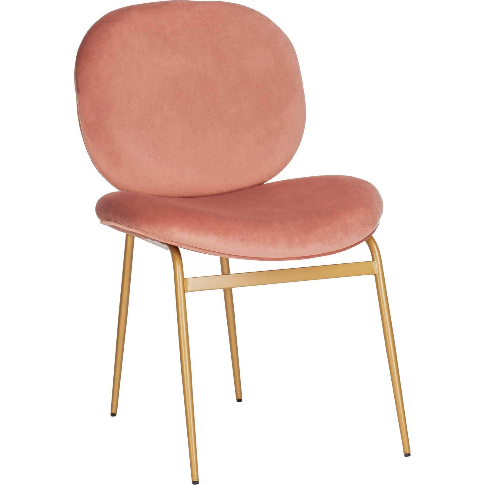 Jorden Round Side Chair Dusty Rose/Gold (Set of 2)