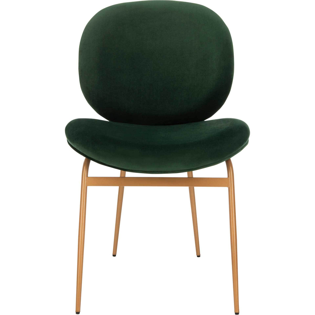 Jorden Round Side Chair Malachite Green/Gold (Set of 2)