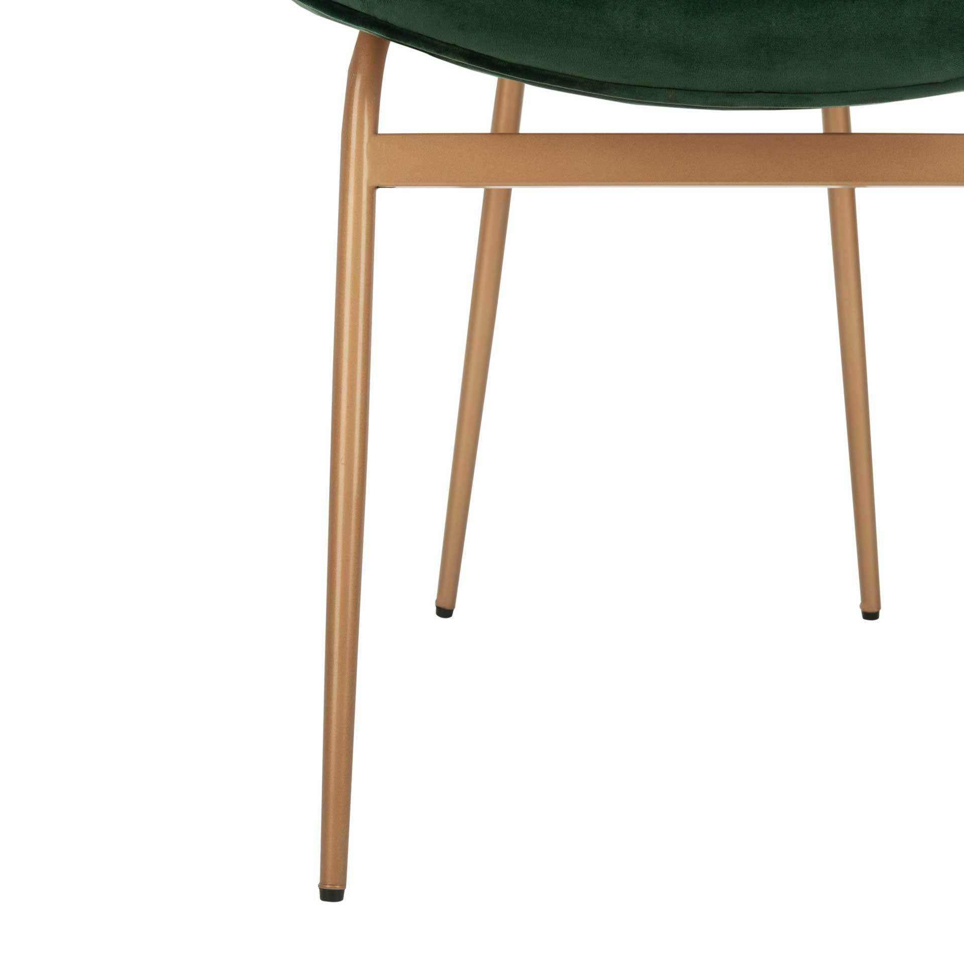 Jorden Round Side Chair Malachite Green/Gold (Set of 2)