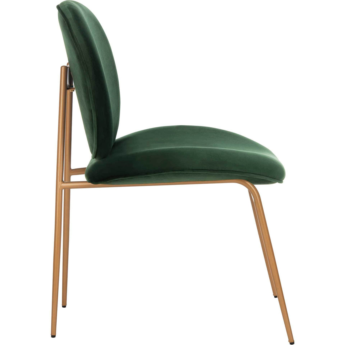 Jorden Round Side Chair Malachite Green/Gold (Set of 2)