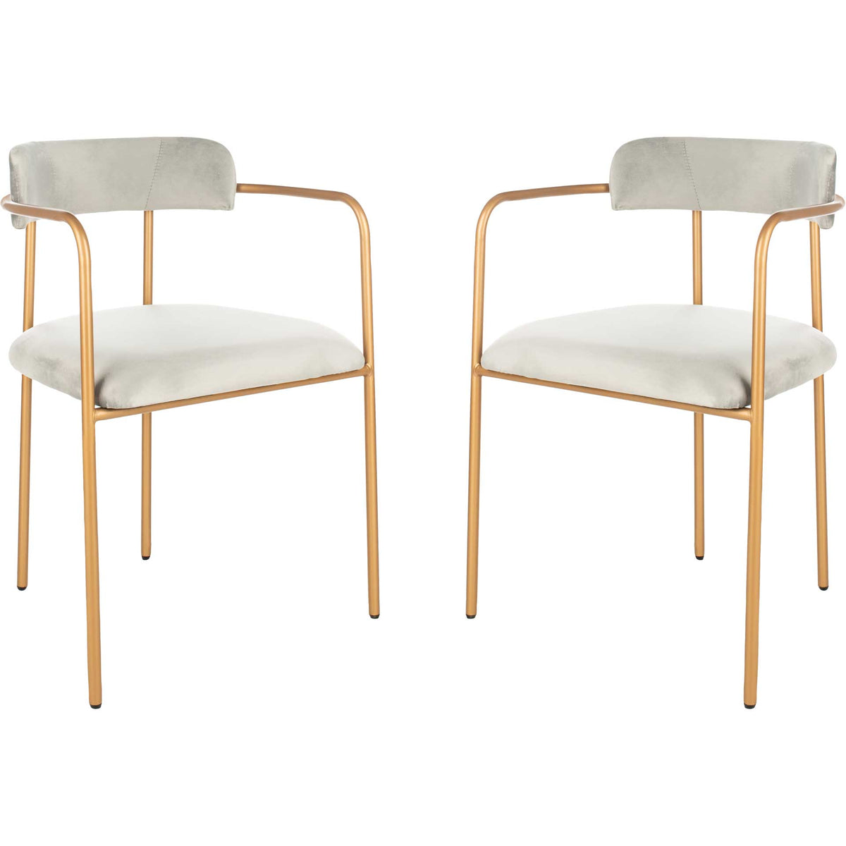 Callahan Side Chair Gray/Gold (Set of 2)