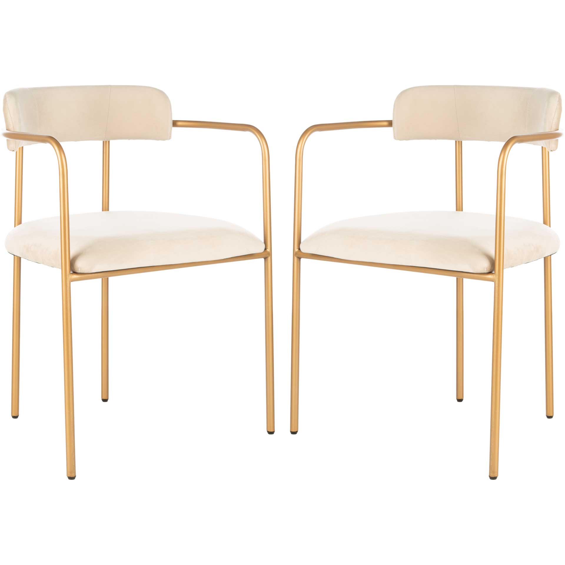 Callahan Side Chair Beige/Gold (Set of 2)