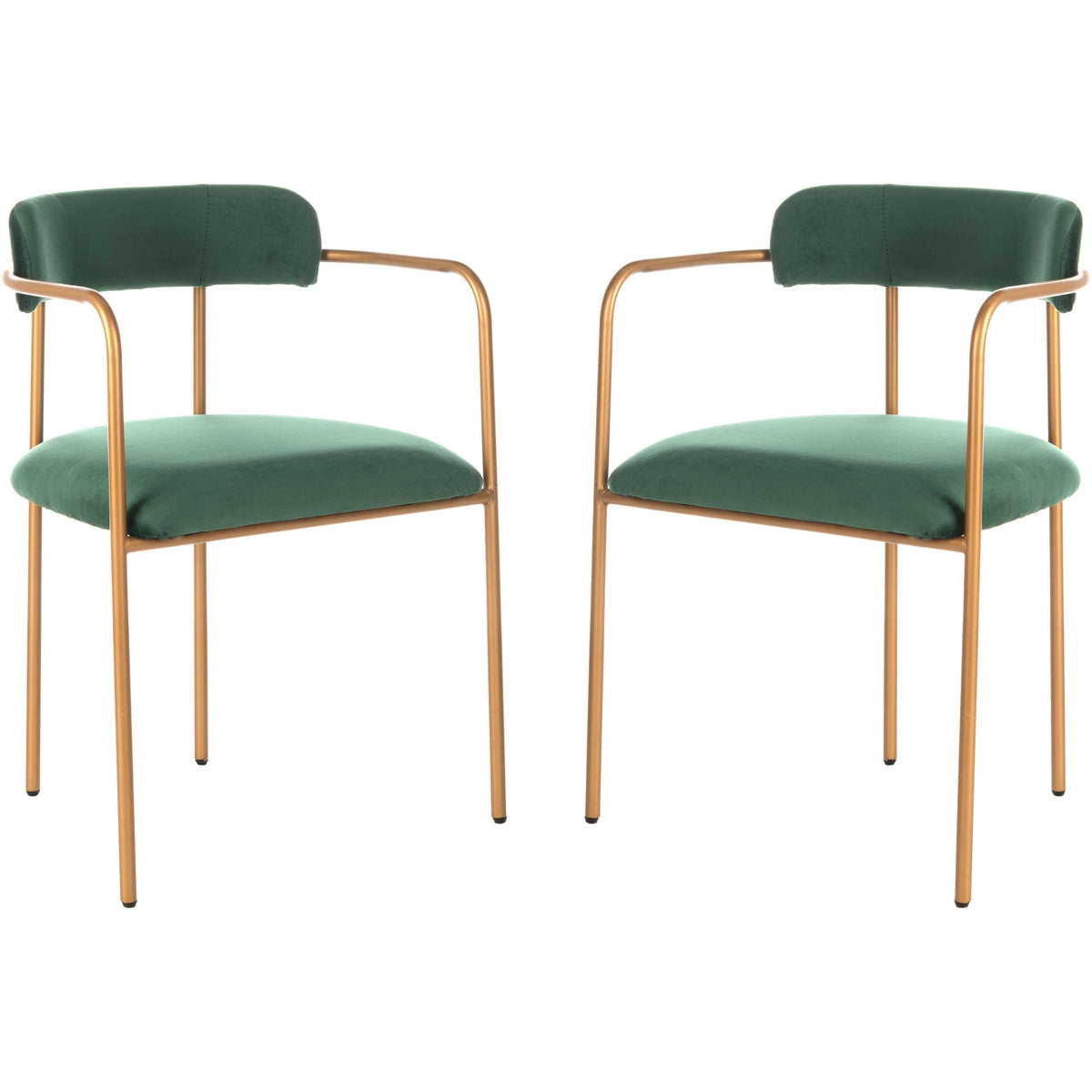 Callahan Side Chair Malachite Green/Gold (Set of 2)