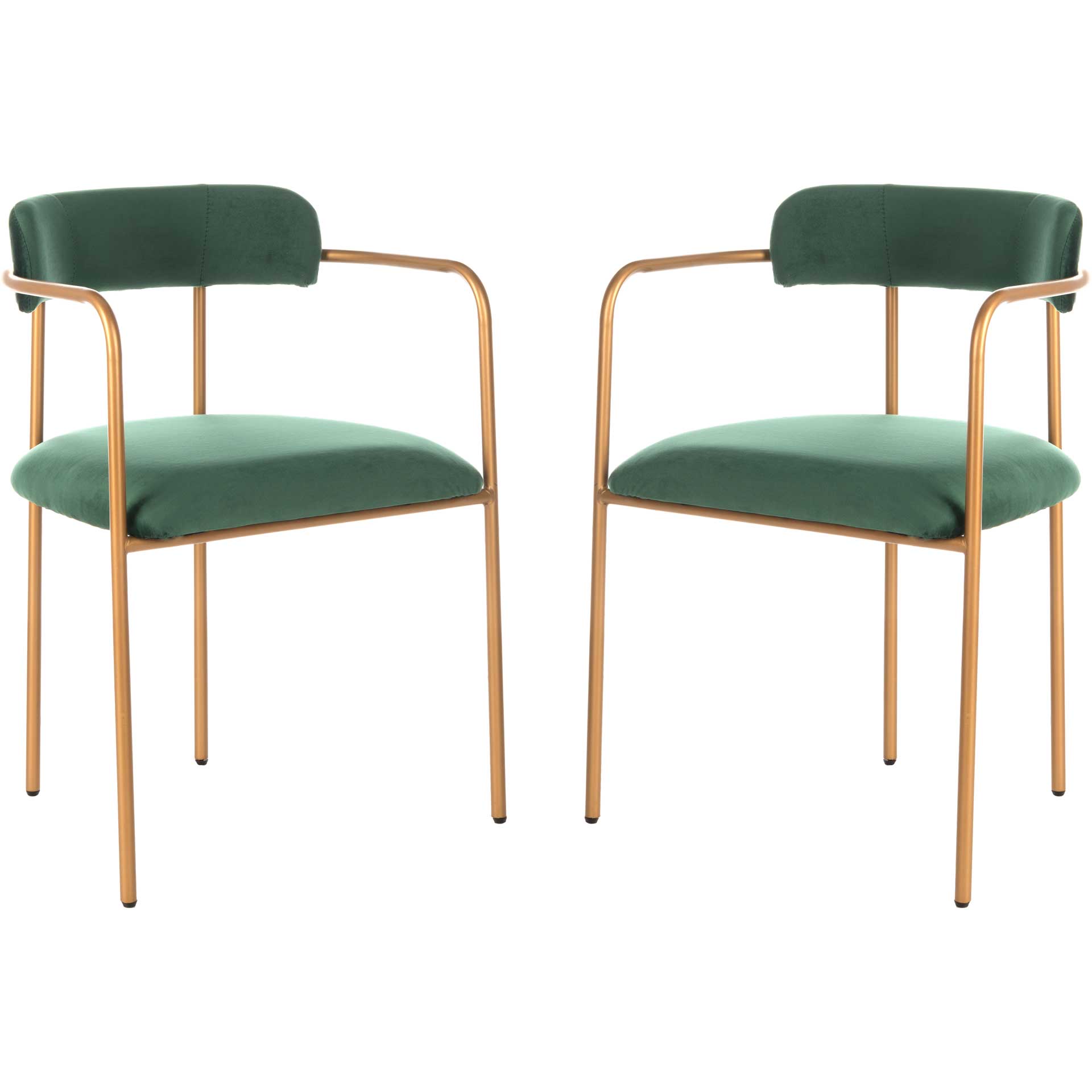 Callahan Side Chair Malachite Green/Gold (Set of 2)