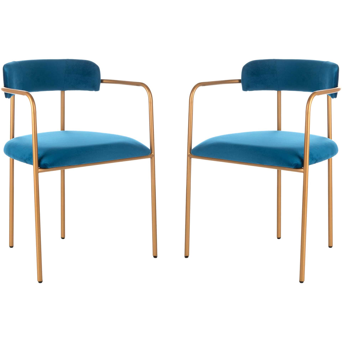Callahan Side Chair Navy/Gold (Set of 2)