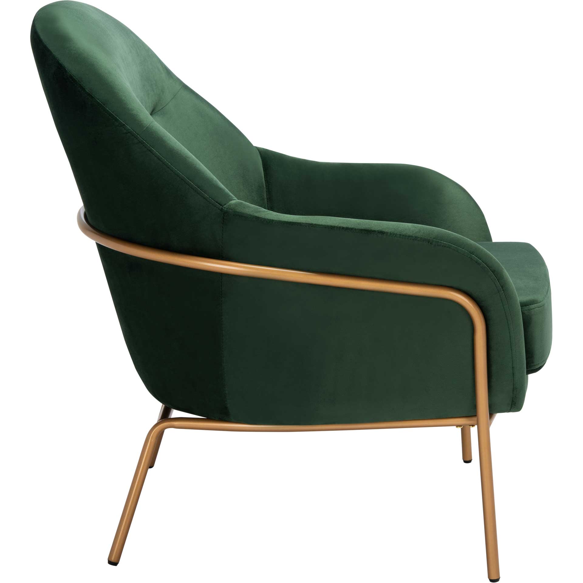 Eldon Velvet Accent Chair Malachite Green/Gold
