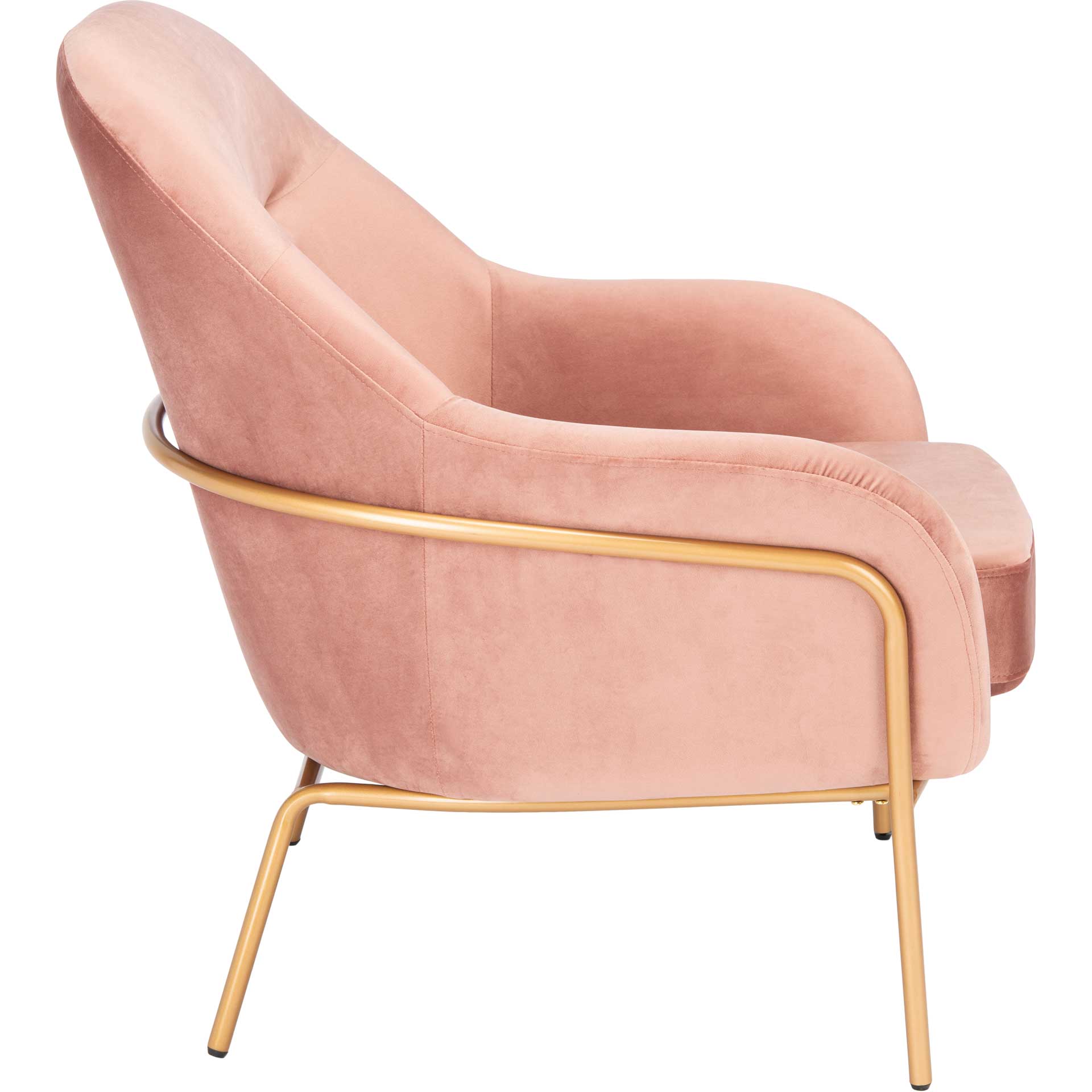 Eldon Velvet Accent Chair Dusty Rose/Gold