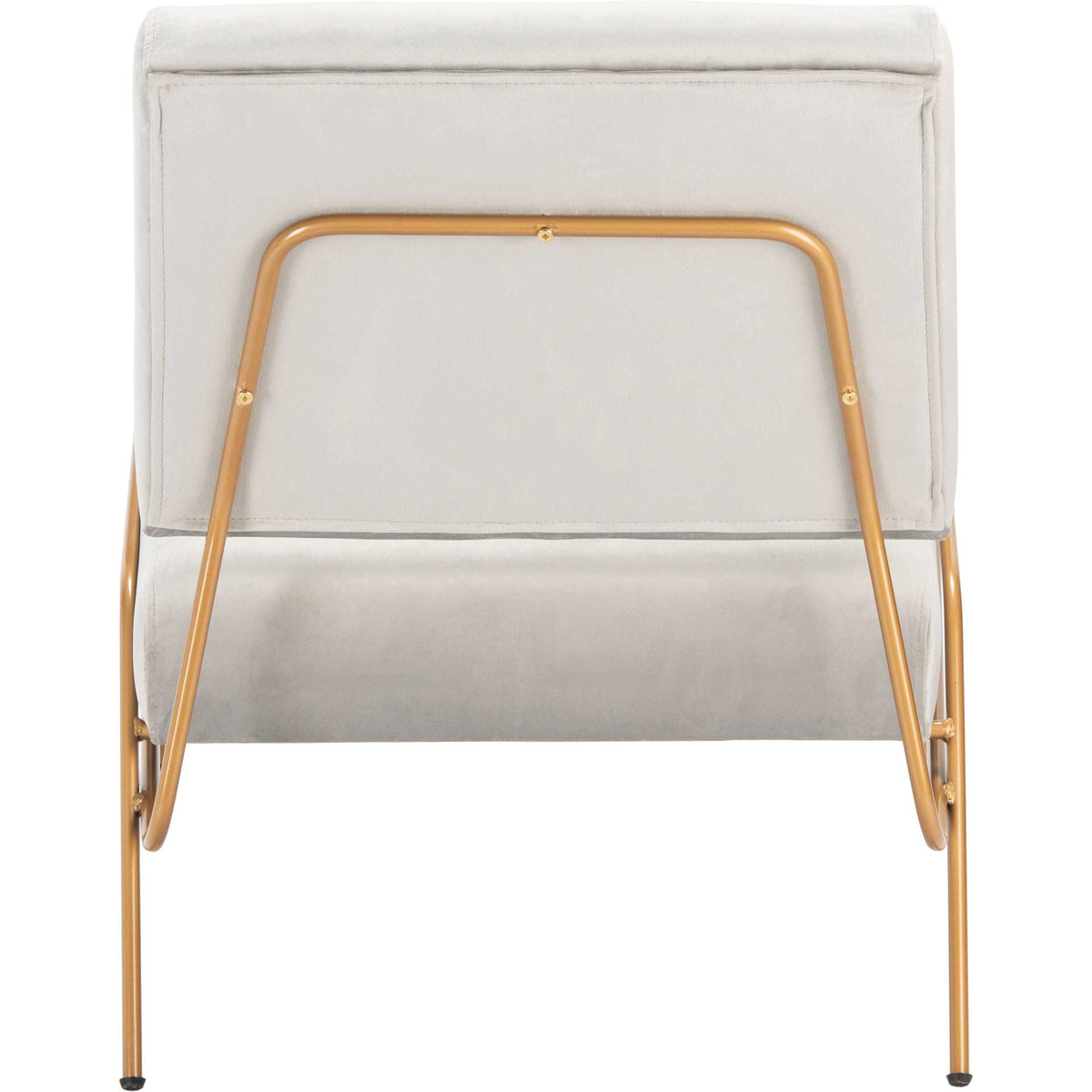 Rosa Velvet Accent Chair Gray/Gold