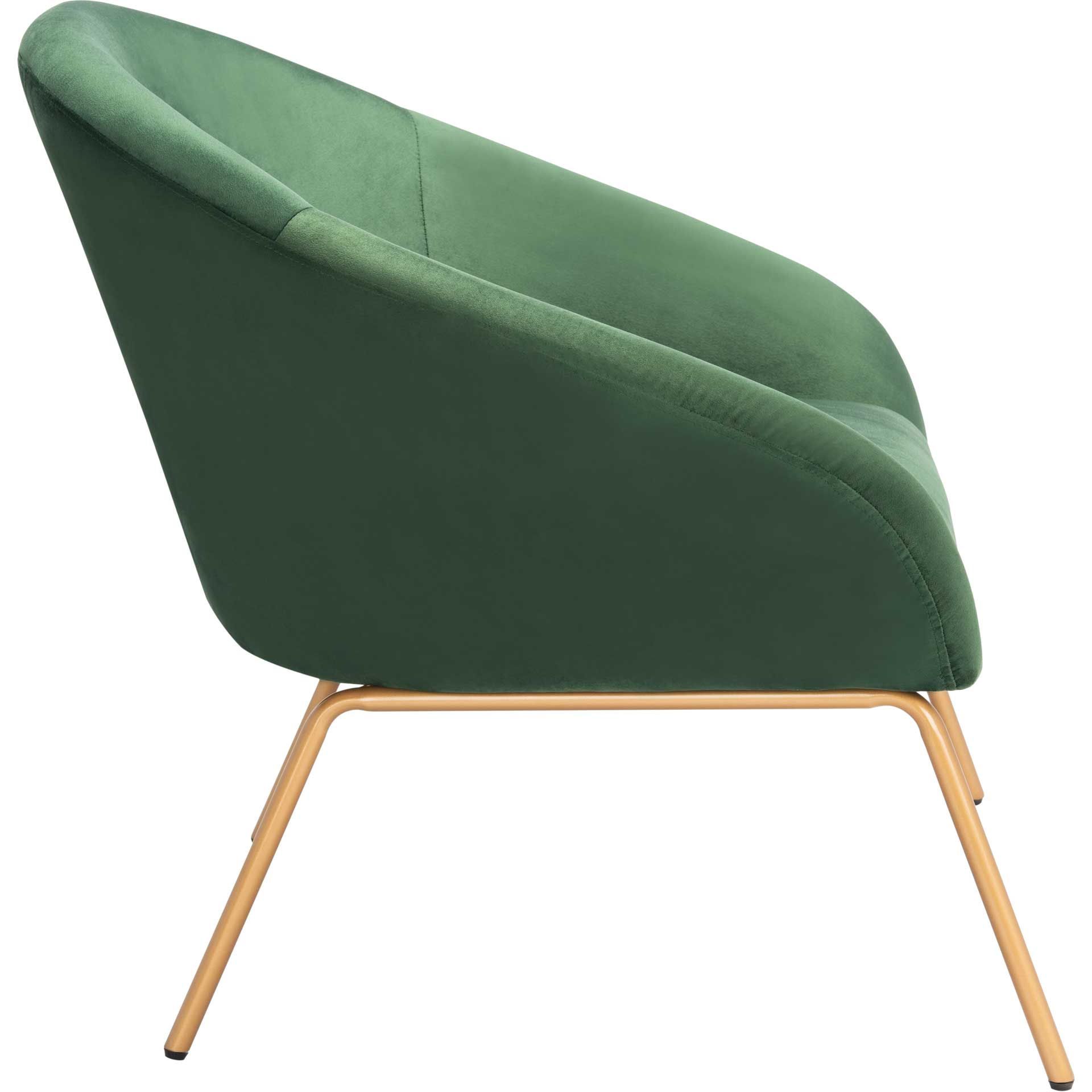 Manny Velvet Accent Chair Malachite Green/Gold
