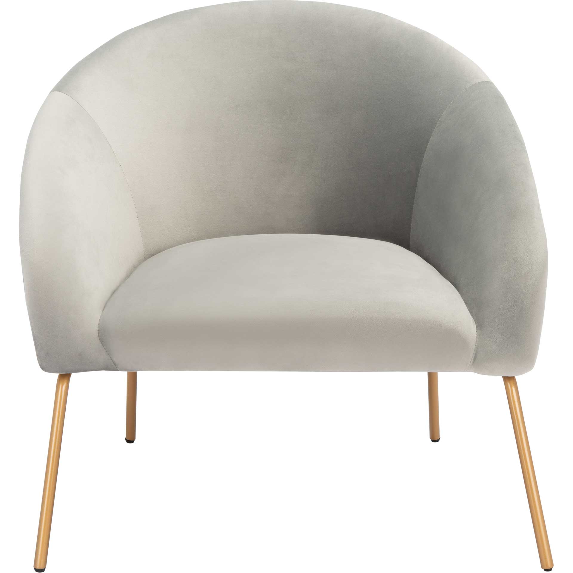 Manny Velvet Accent Chair Gray/Gold