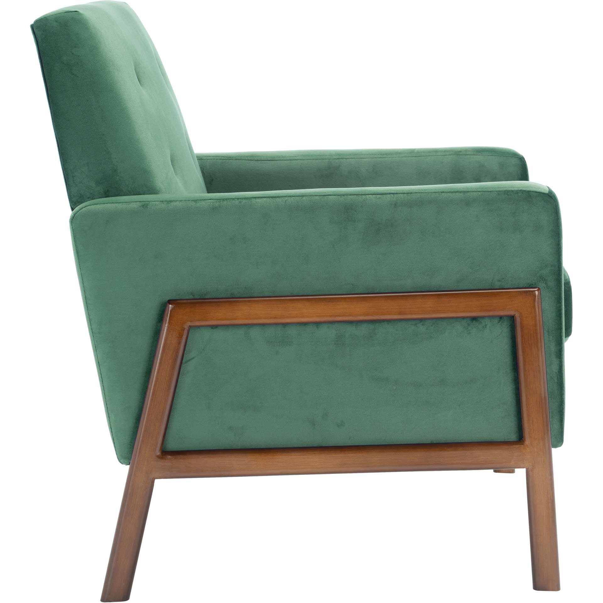 Rocha Sofa Accent Chair Malachite Green/Antique Coffee