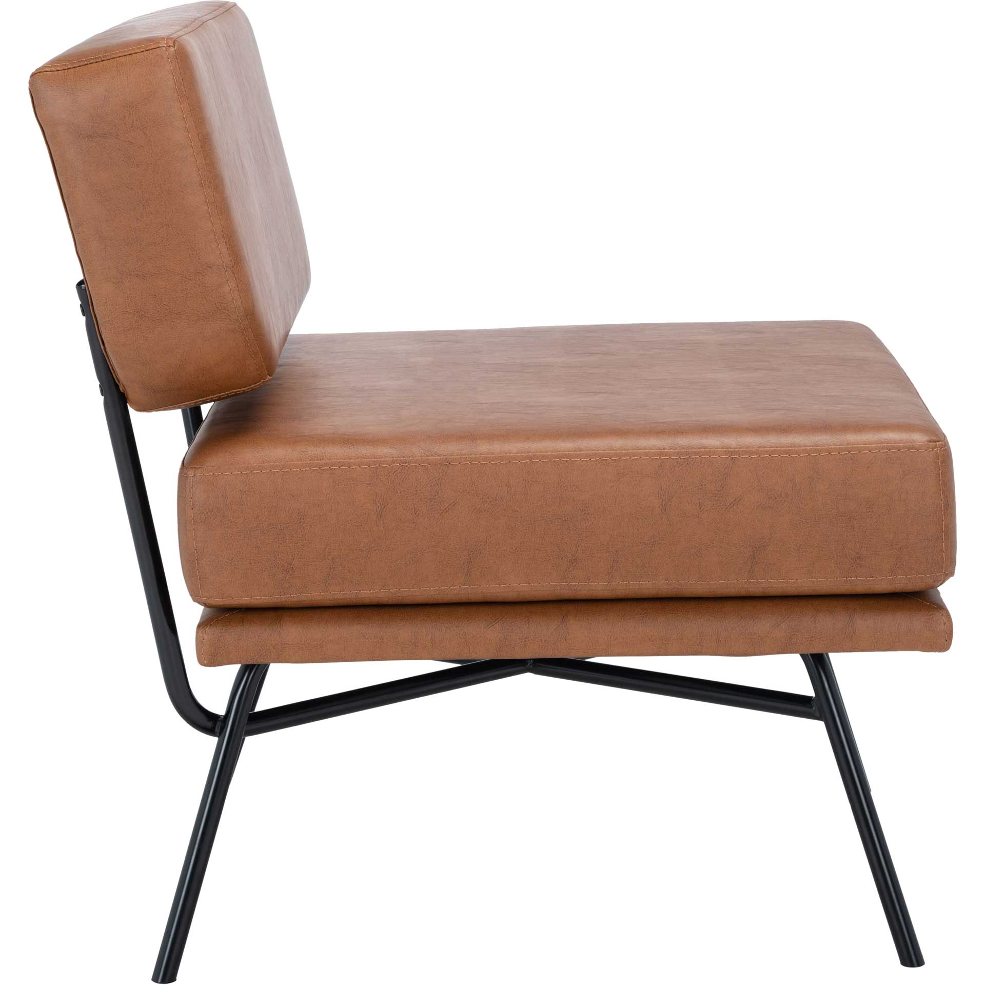 Kelly Accent Chair Cognac/Matte Black