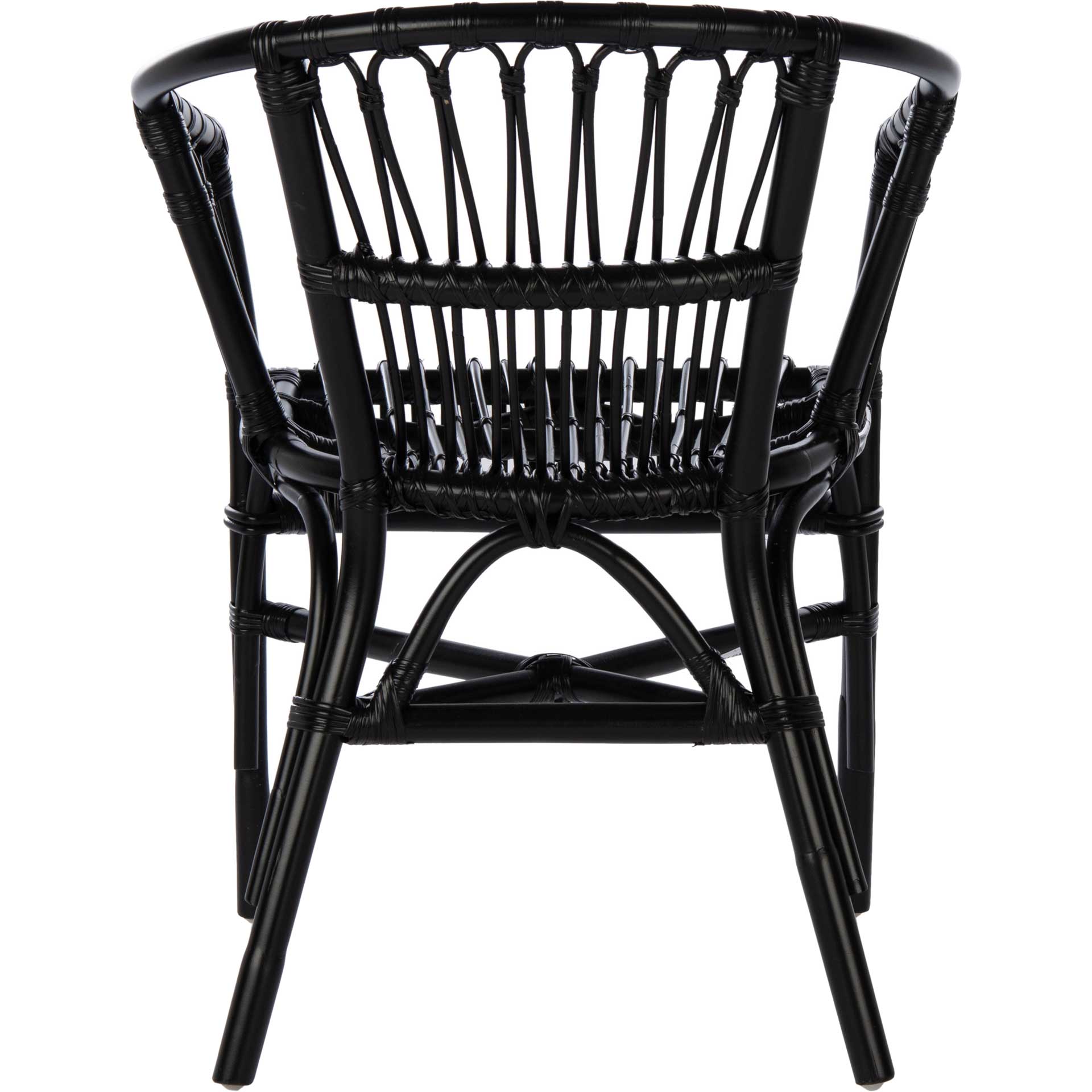 Adhara Rattan Accent Chair Black (Set of 2)