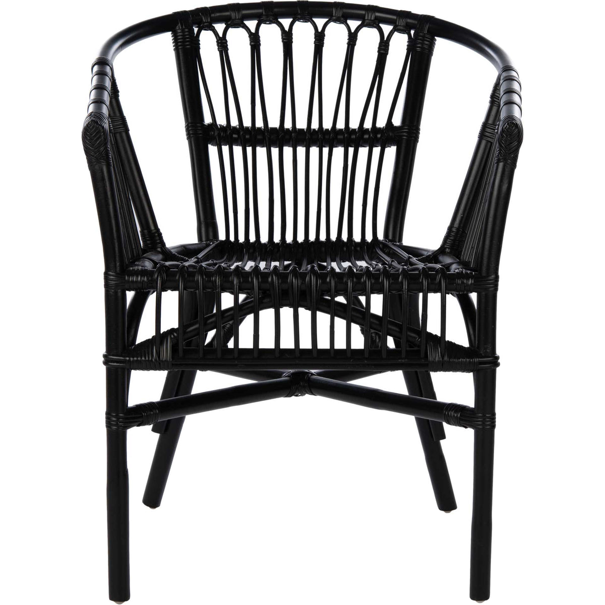 Black rattan best sale accent chair