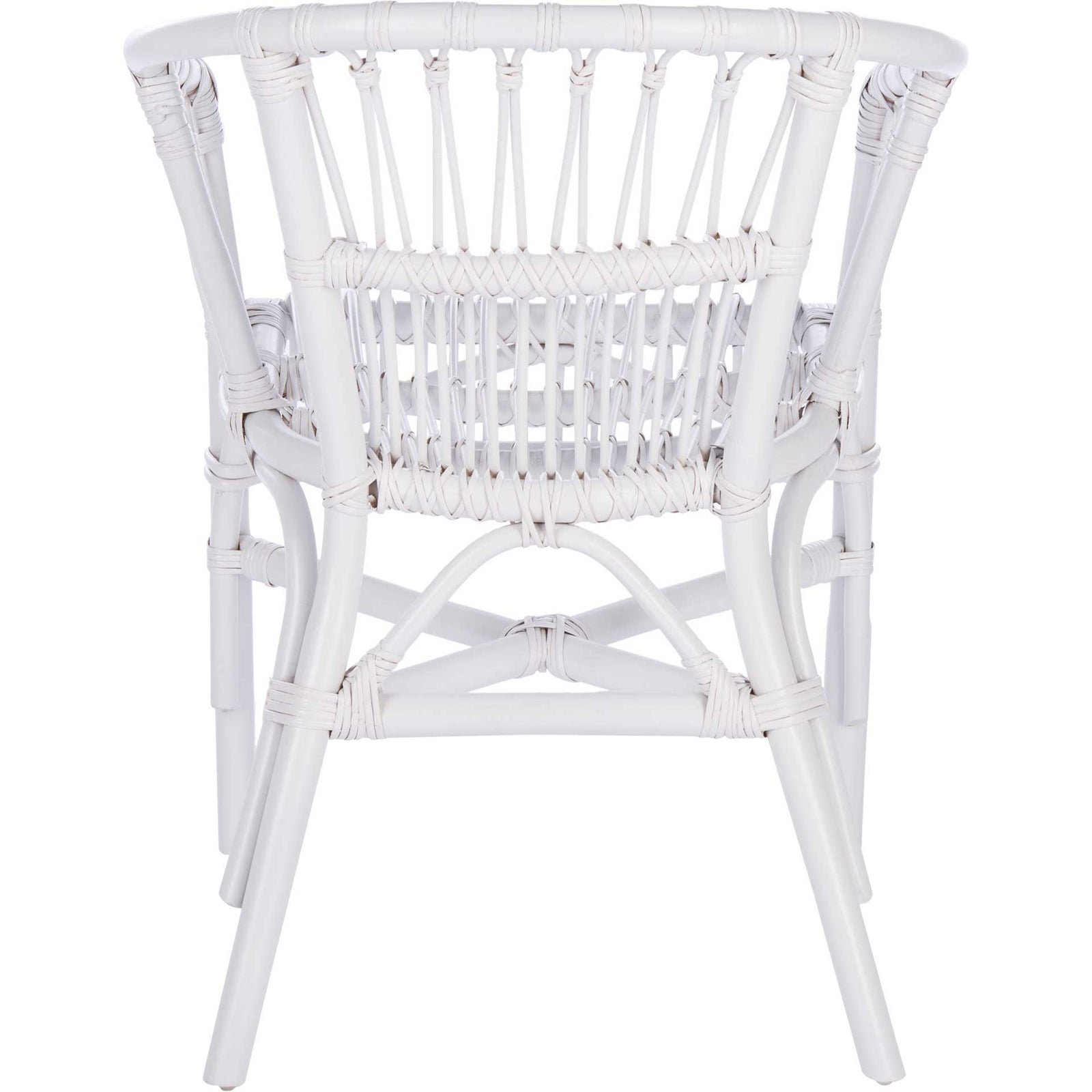 Adhara Rattan Accent Chair White (Set of 2)