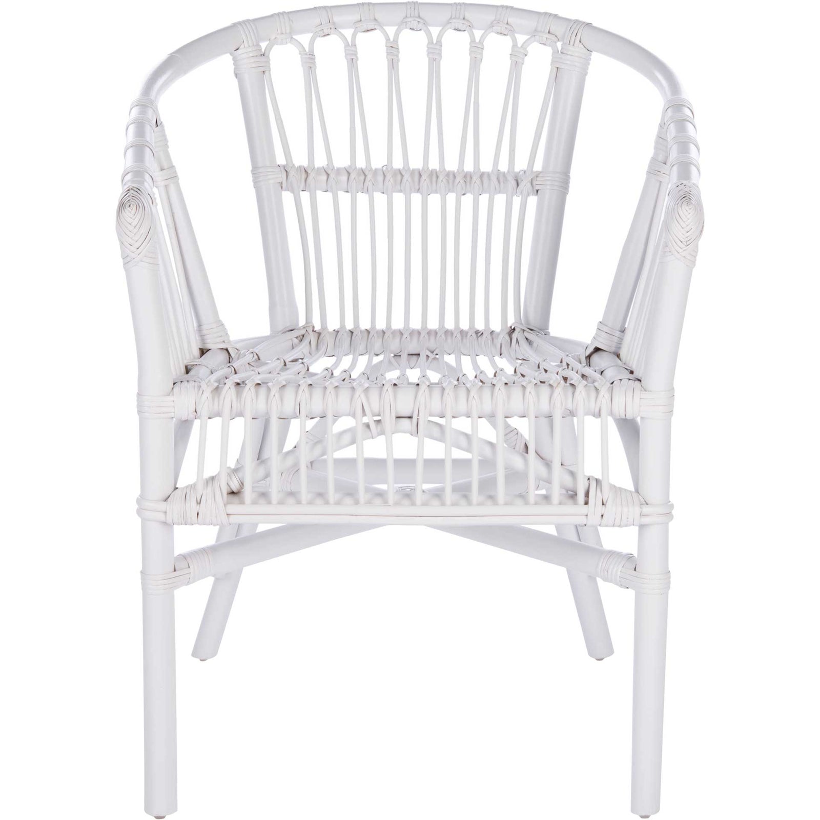 Adhara Rattan Accent Chair White (Set of 2)