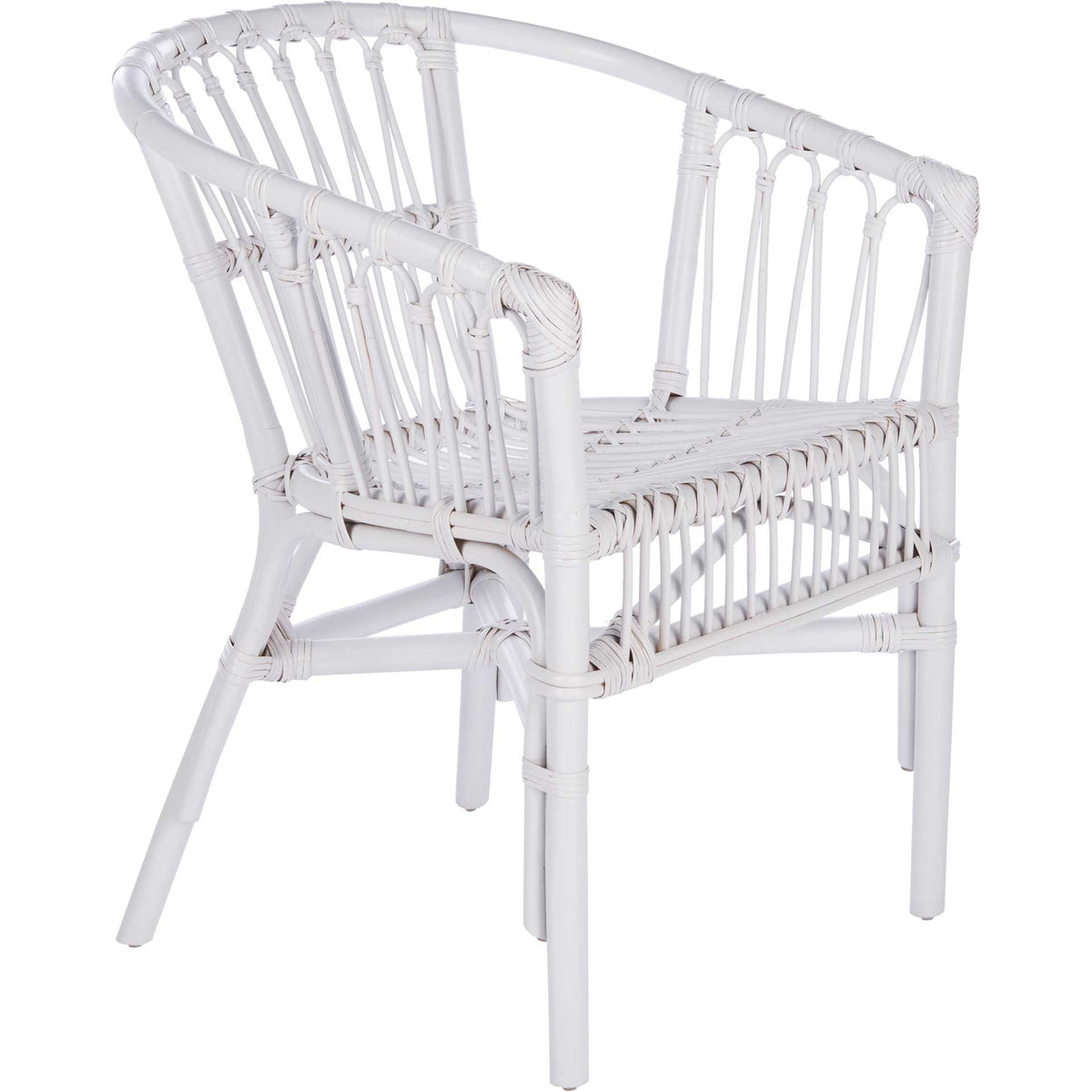 Adhara Rattan Accent Chair White (Set of 2)