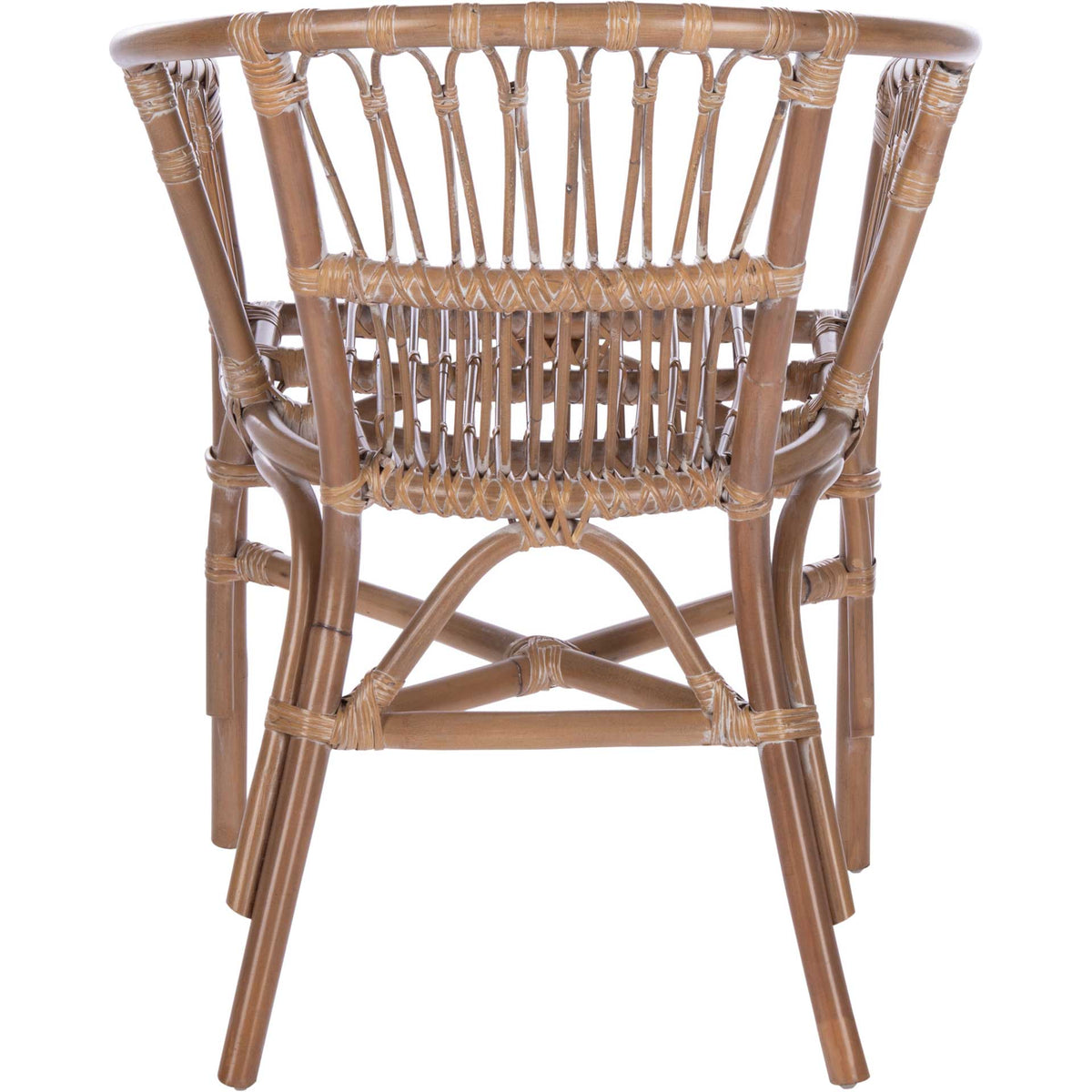 Adhara Rattan Accent Chair Gray White Wash (Set of 2)