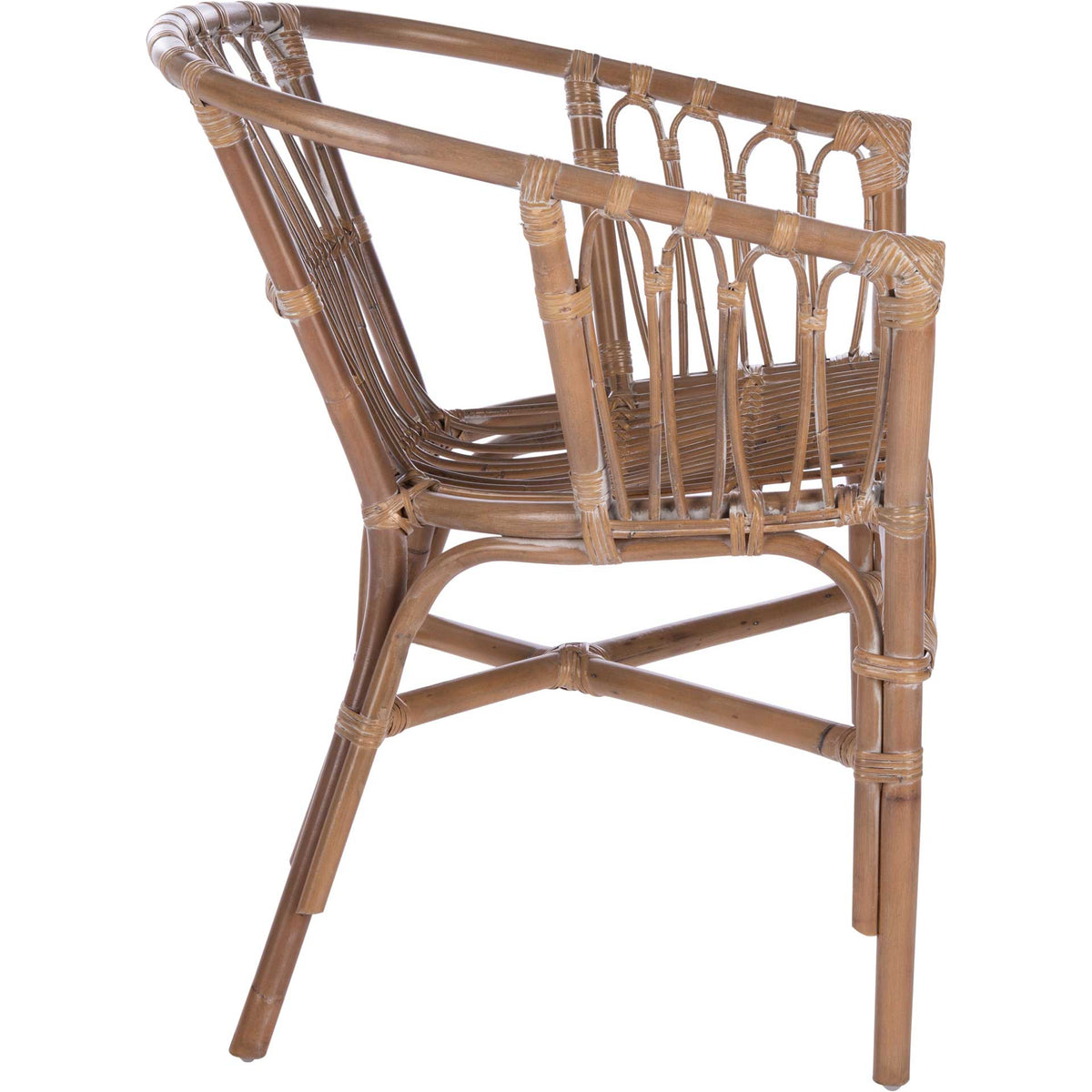 Adhara Rattan Accent Chair Gray White Wash (Set of 2)