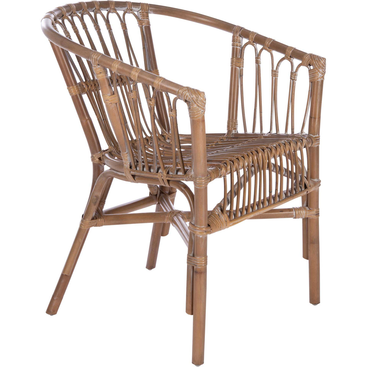 Adhara Rattan Accent Chair Gray White Wash (Set of 2)