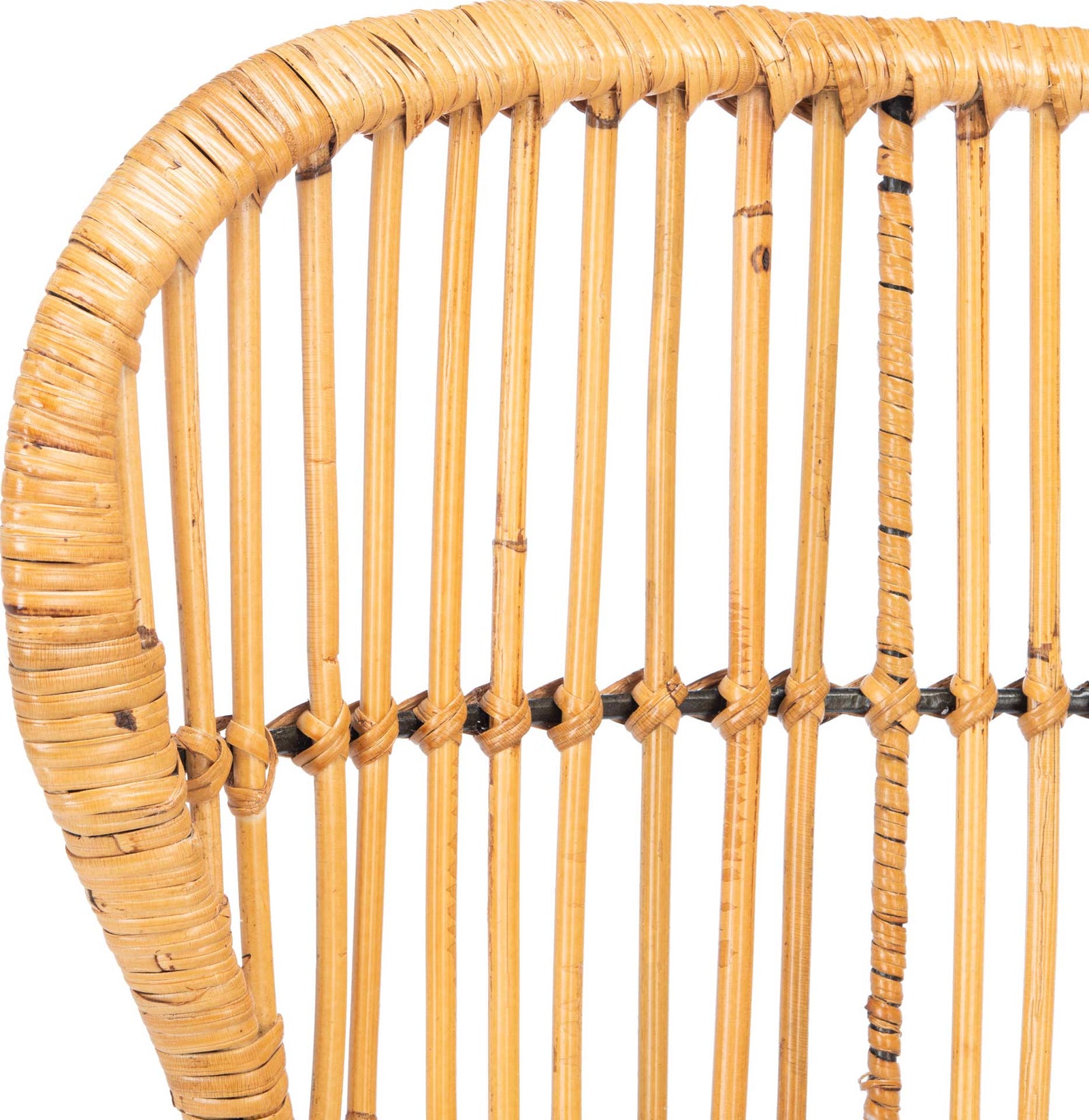 Leary Rattan Accent Chair Natural/White/Black