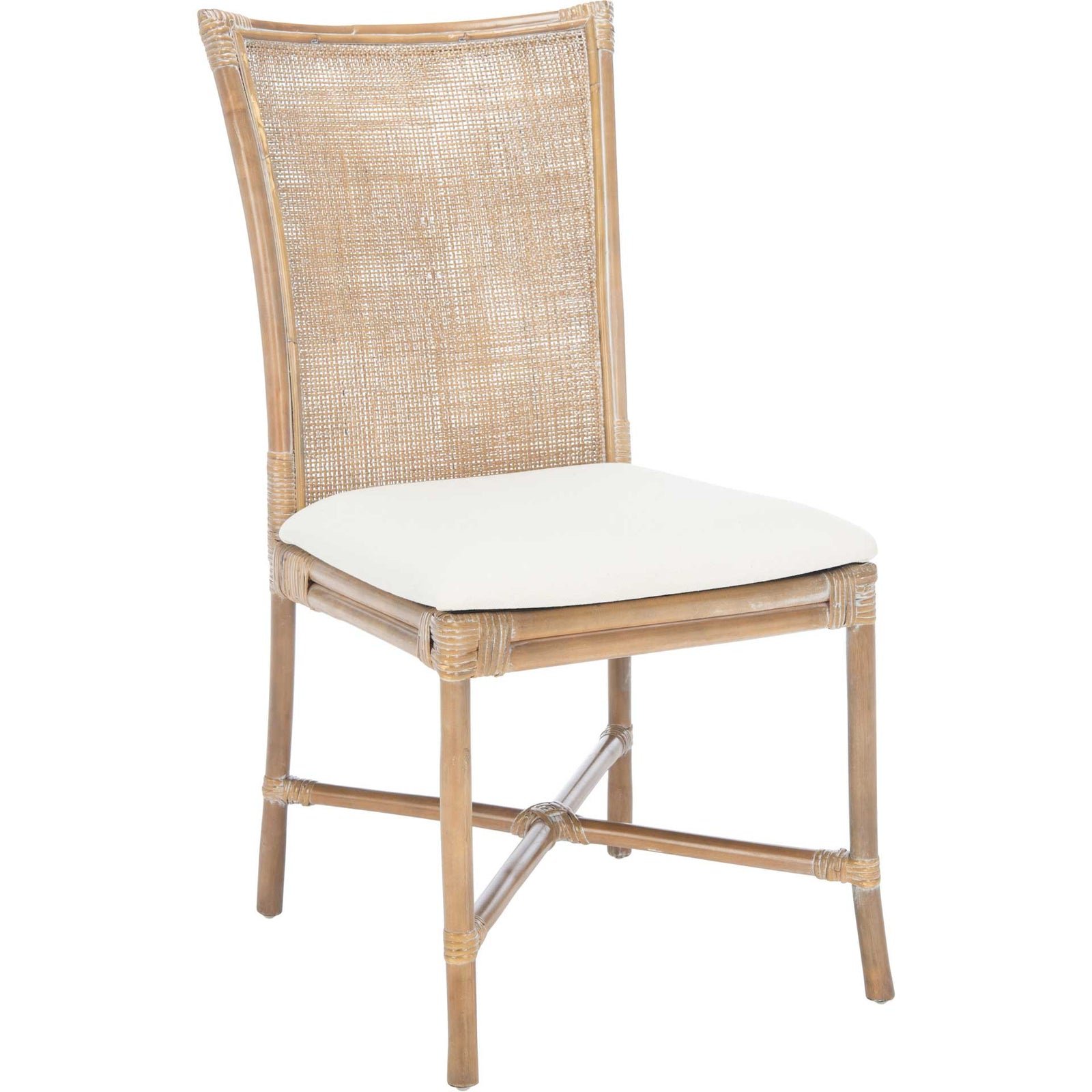 Charlee Rattan Accent Chair Gray White Wash (Set of 2)