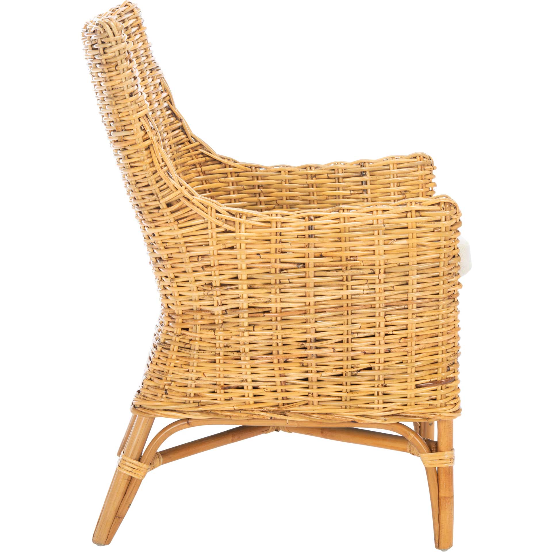 Crispin Rattan Accent Chair Natural/White