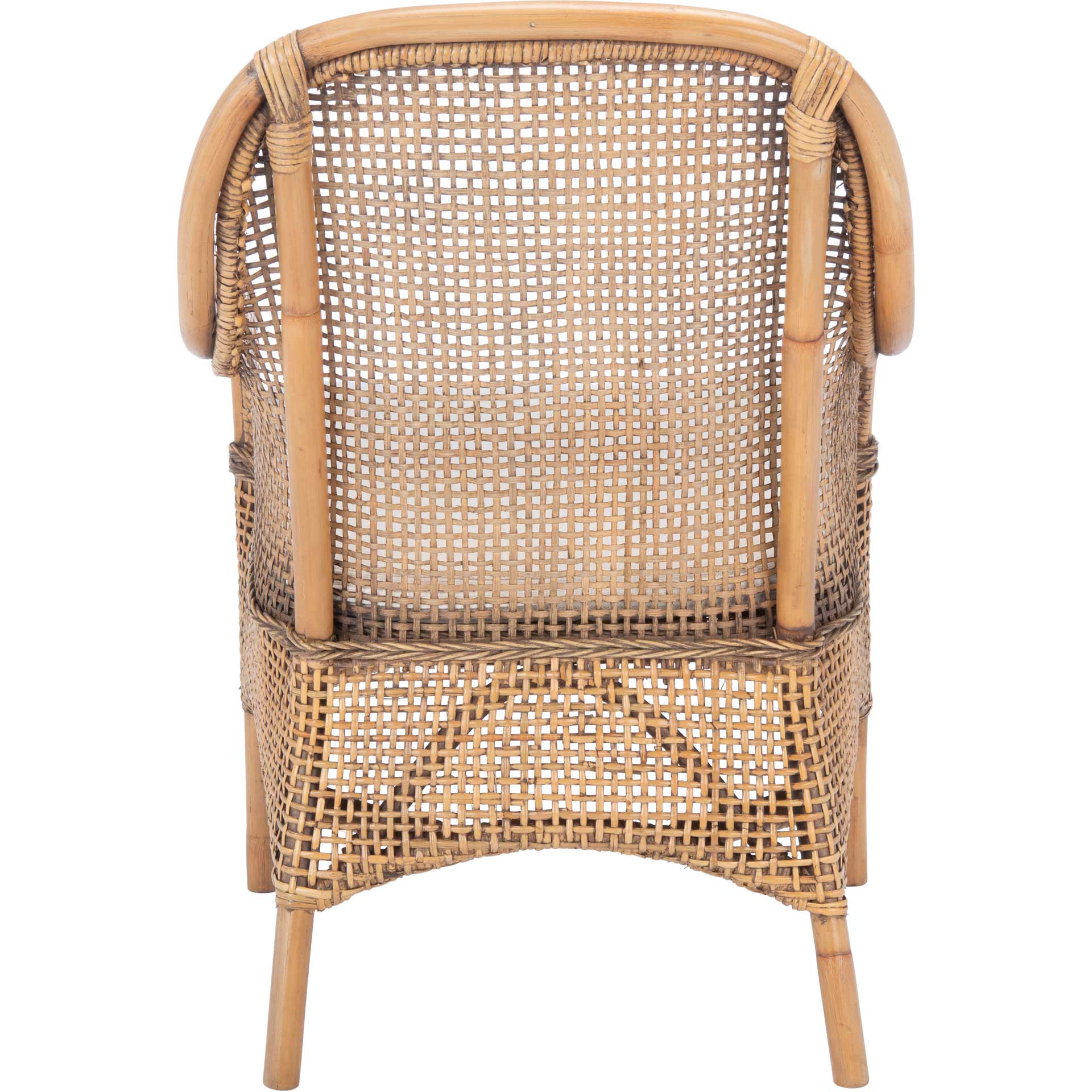 Chantel Rattan Accent Chair Dark Natural/White